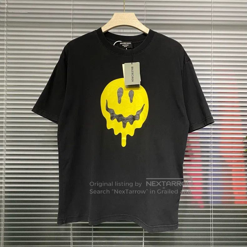 Balenciaga Balenciaga Short-sleeved T-shirt dissolved smile danger vi Size US L / EU 52-54 / 3 - 1 Thumbnail