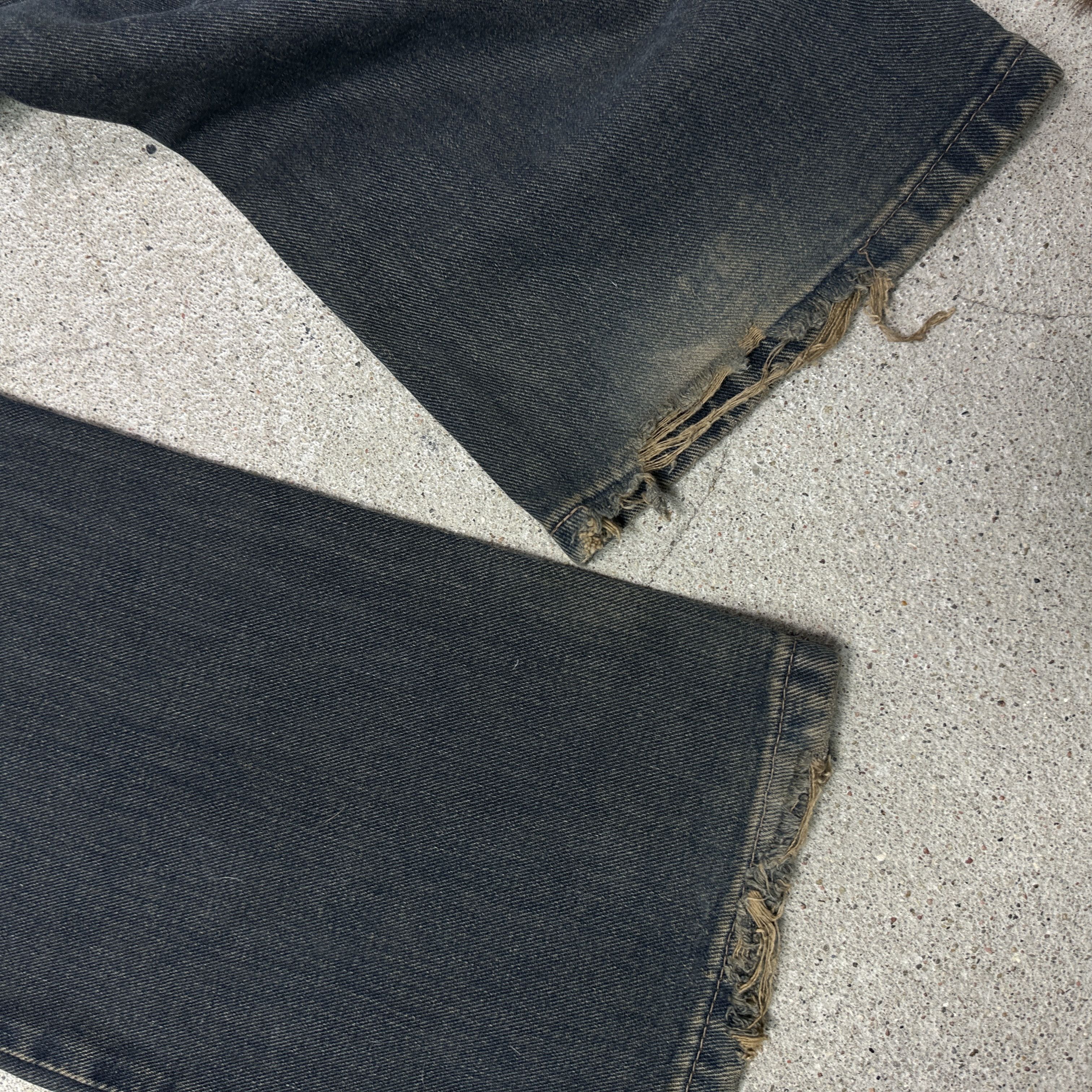 Vintage Vintage Denim Streetwear Rotten Green Baggy Jeans Y2K Size 25" / US 0 / IT 36 - 6 Thumbnail