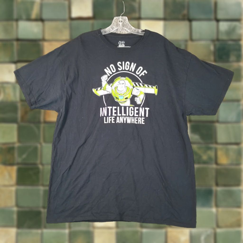 Disney VINTAGE Disney Toy Story Men Buzz Lightyear Graphic T-Shirt Short Sleeve Size 2XL Black Size US 39 - 1 Thumbnail