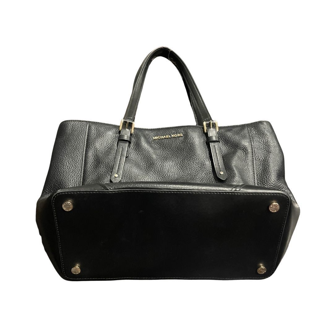 Michael Kors Michael Kors Aria Large Tote Black Pebbled Leather Handbag Size ONE SIZE - 3 Thumbnail