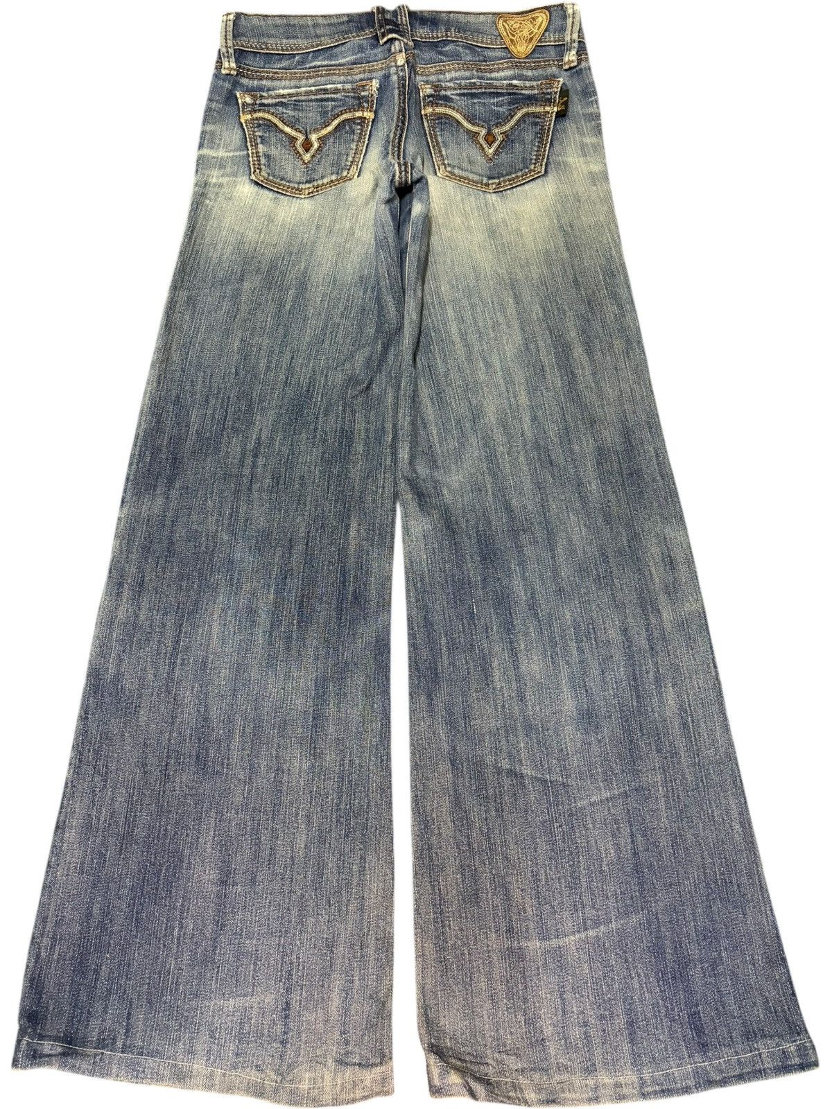 Hysteric Glamour Vintage Japanese Brand Distress Low Rise Flare Jeans Size 28" / US 6 / IT 42 - 2 Thumbnail