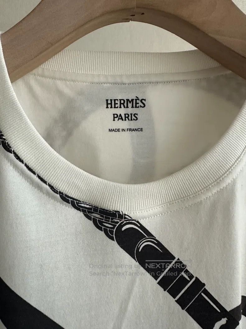 Hermes Hermes Chains Printed Short Sleeve T-Shirt Size XS / US 0-2 / IT 36-38 - 3 Thumbnail