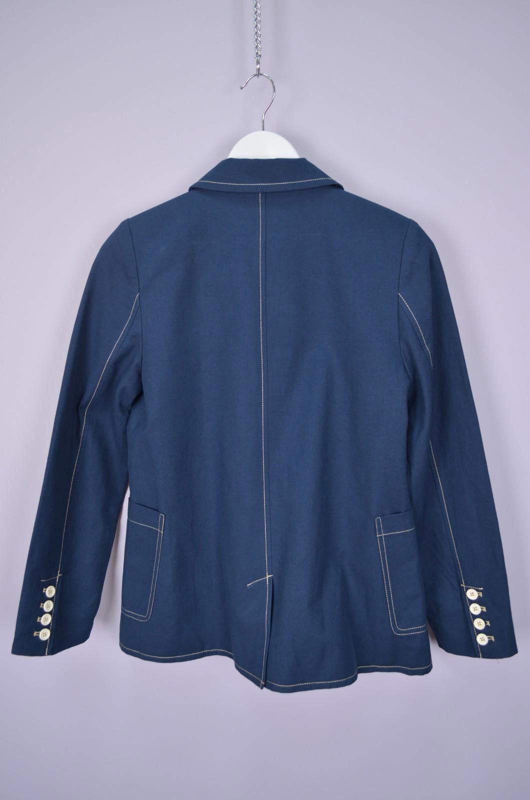 Designer Wyse Alaina Linen Jacket Size 2 US6 Cotton Linen Blue Blazer Size M / US 6-8 / IT 42-44 - 7 Thumbnail