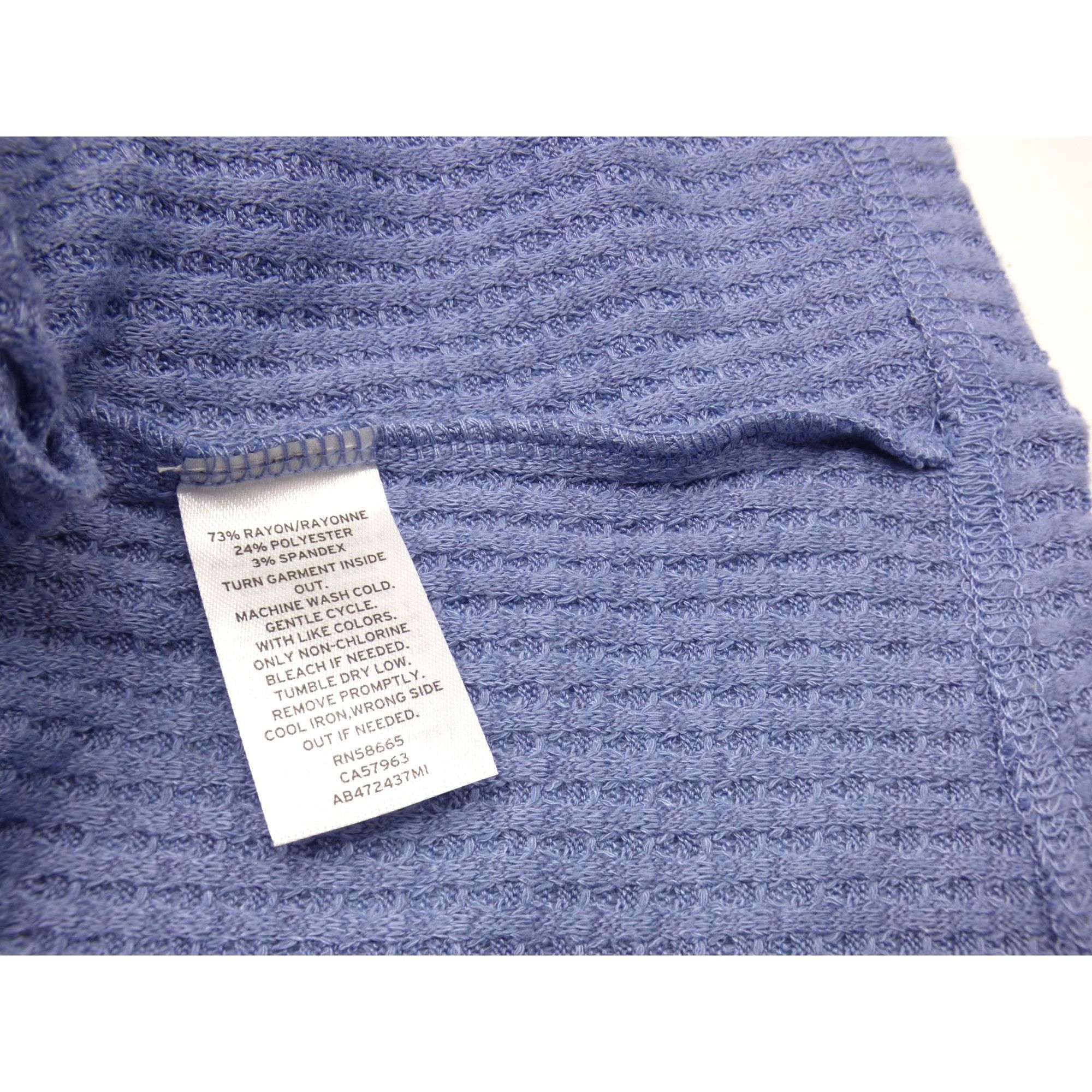 Other Abound Women’s V-neck Thermal Long Sleeve Tee, Blue, M Size M / US 6-8 / IT 42-44 - 7 Thumbnail