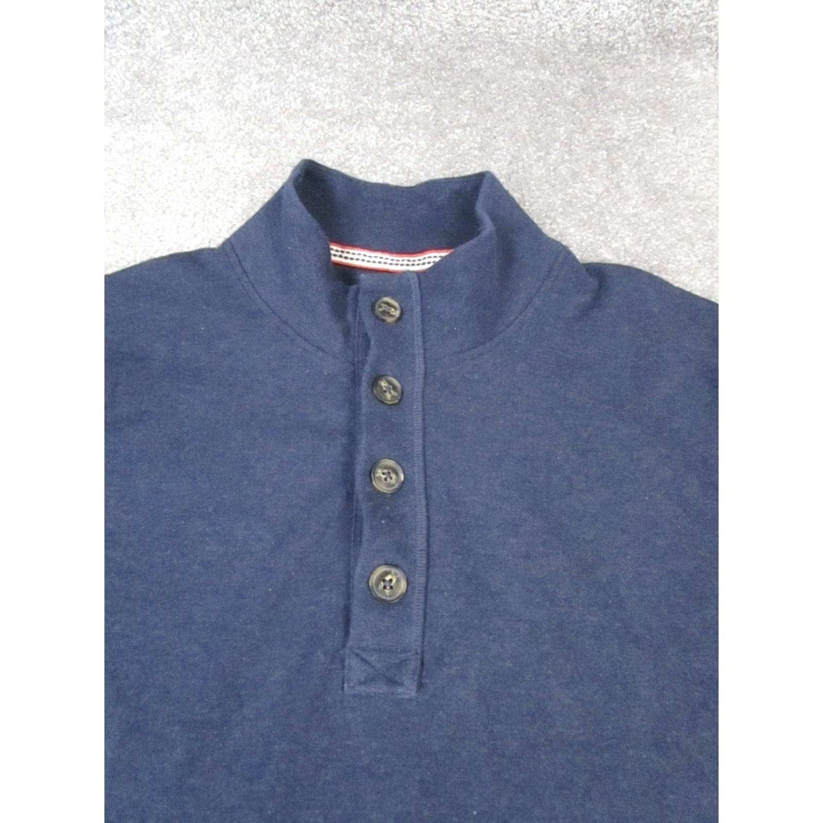 Vintage VINTAGE The Normal Brand Sweater Mens Large Blue Cotton Blend Henley Mock Neck Knit Shirt L Mens Size US L / EU 52-54 / 3 - 2 Thumbnail