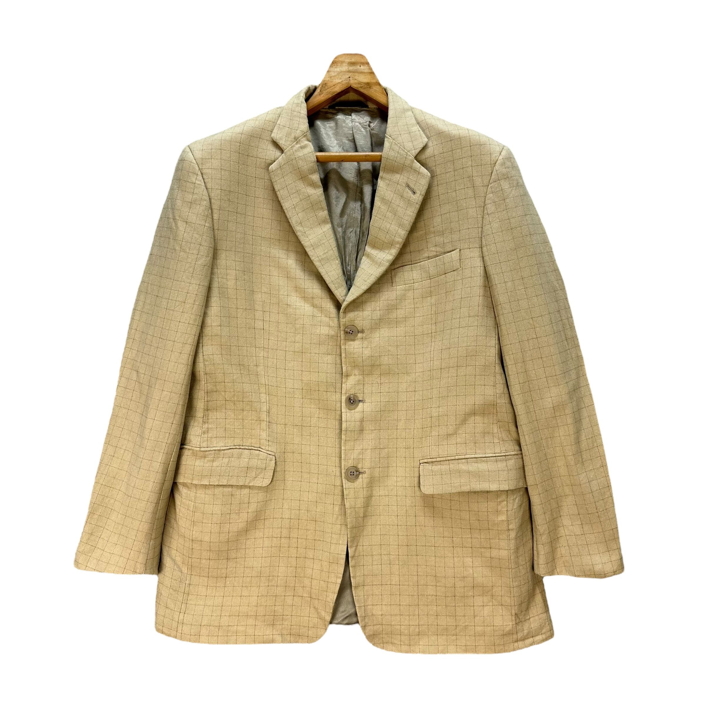 Burberry Vintage BURBERRY Kensington Check Wool Silk Blazer #A79-1916 Size US M / EU 48-50 / 2 - 1 Thumbnail
