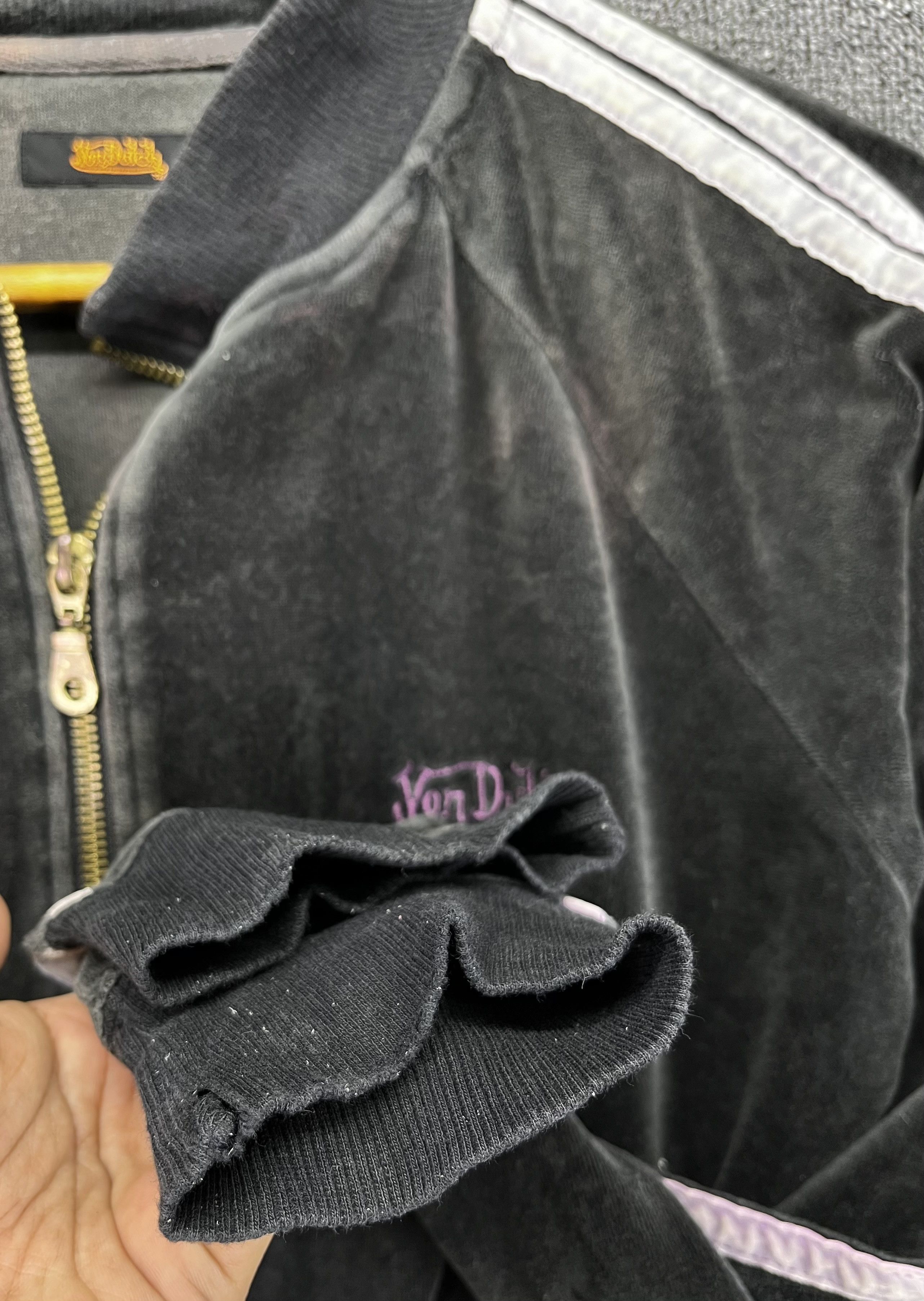 Vintage Von Dutch Rare Velvet Zip Up Jacket