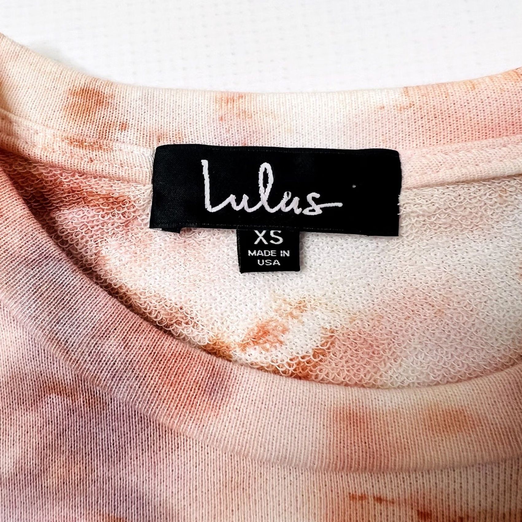 Lulus Lulus Dress XS Hang Loose Mini Sweatshirt Tie Dye Pink Gray Relaxed Fit Dress Shirts? Size XS / US 0-2 / IT 36-38 - 5 Thumbnail