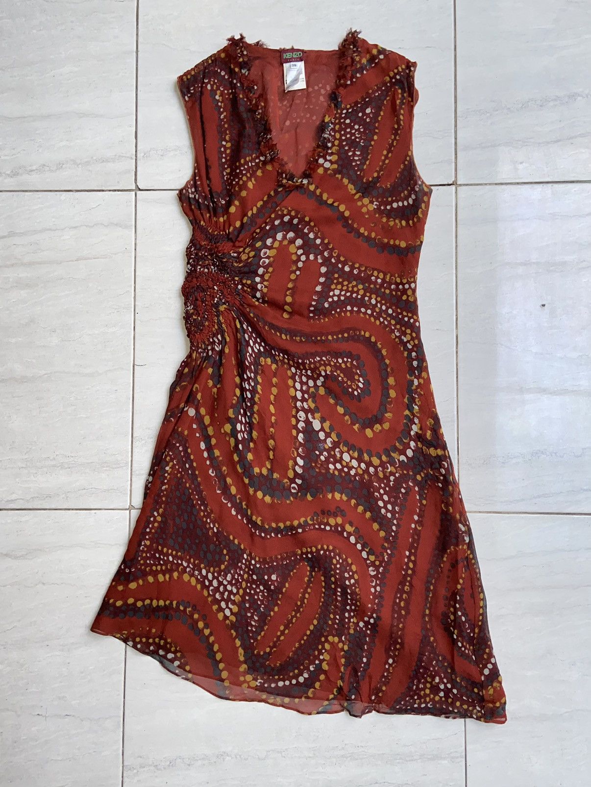 Kenzo KENZO PARIS Patterned Midi Dress Size XS / US 0-2 / IT 36-38 - 1 Thumbnail