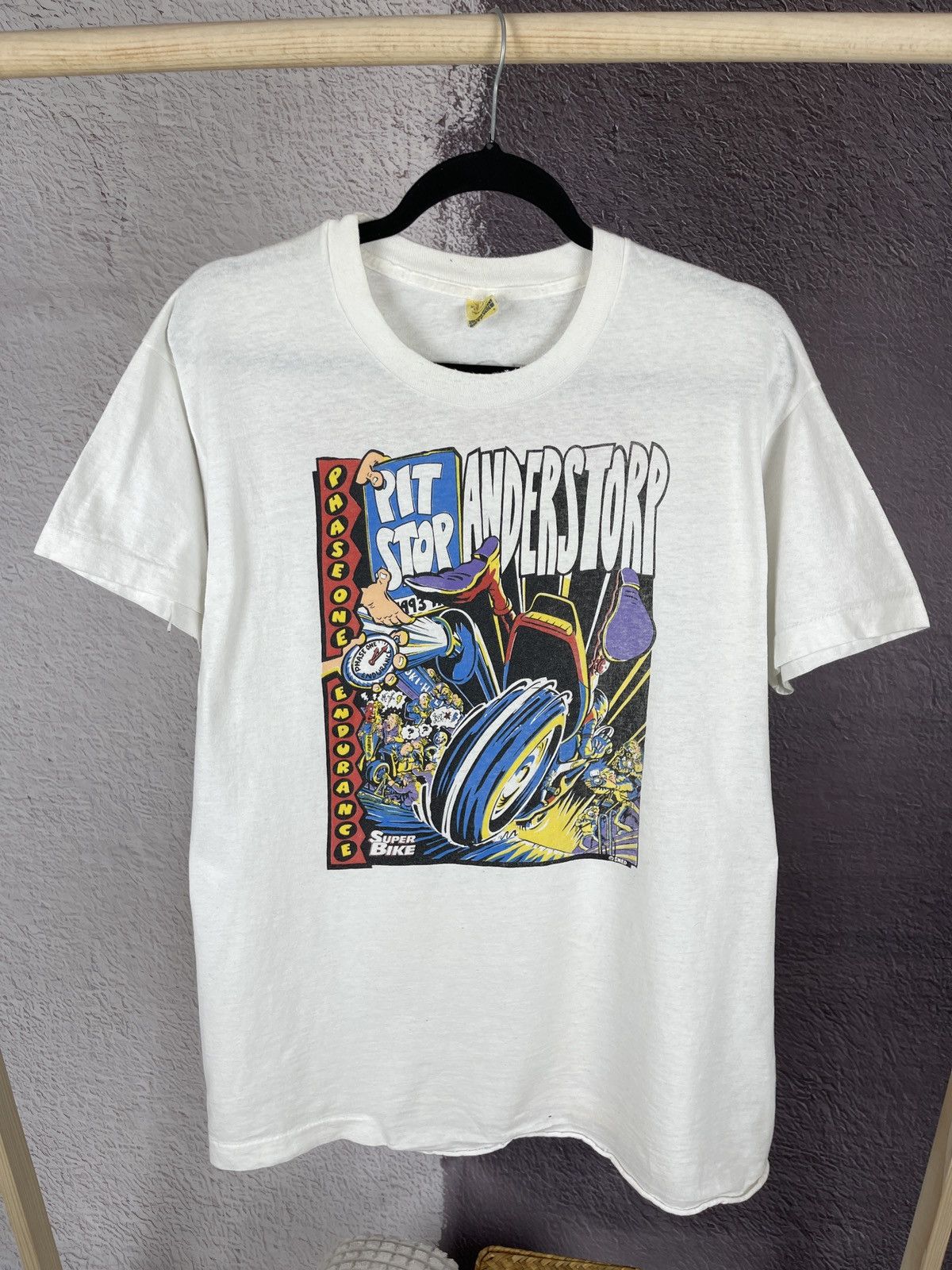 Vintage Super Bike vintage 90s Phase one endurance pit stop tee Size US XL / EU 56 / 4 - 3 Thumbnail