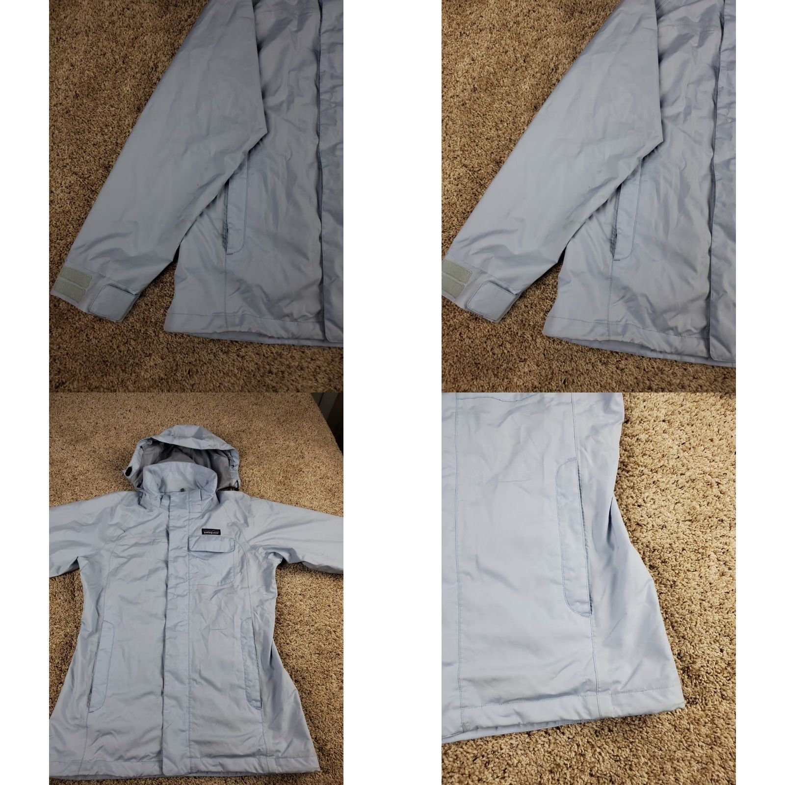 Patagonia Patagonia Jacket Womens Small Blue Full Zip Hooded Pockets Slate Sky Rain Coat 27072 Wind-Resistant Water Resistant Rain" Size S / US 4 / IT 40 - 8 Thumbnail