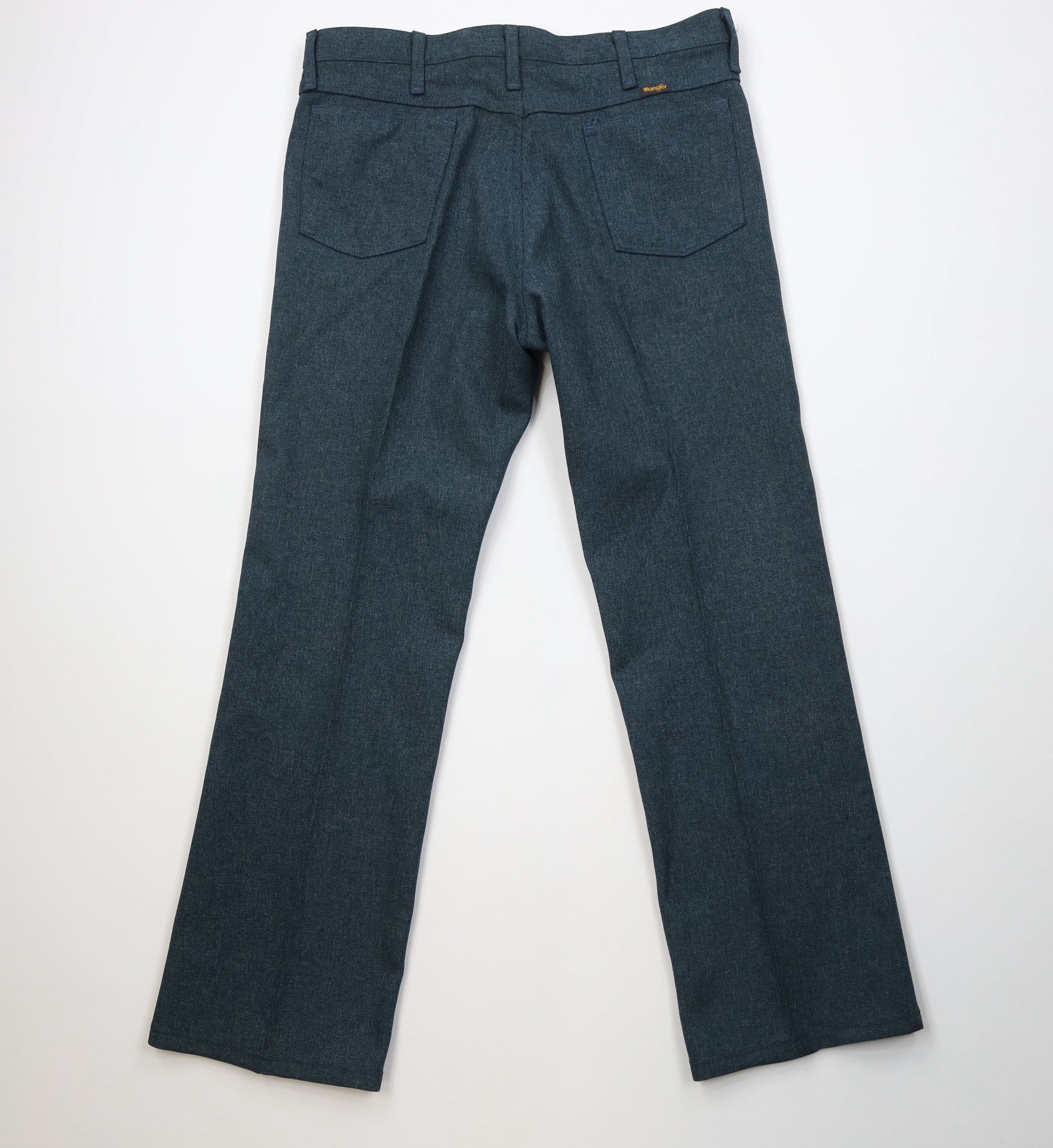 Wrangler Vintage 90s Wrangler Flared Wide Leg Chino Pants Blue USA Size US 36 / EU 52 - 9 Thumbnail