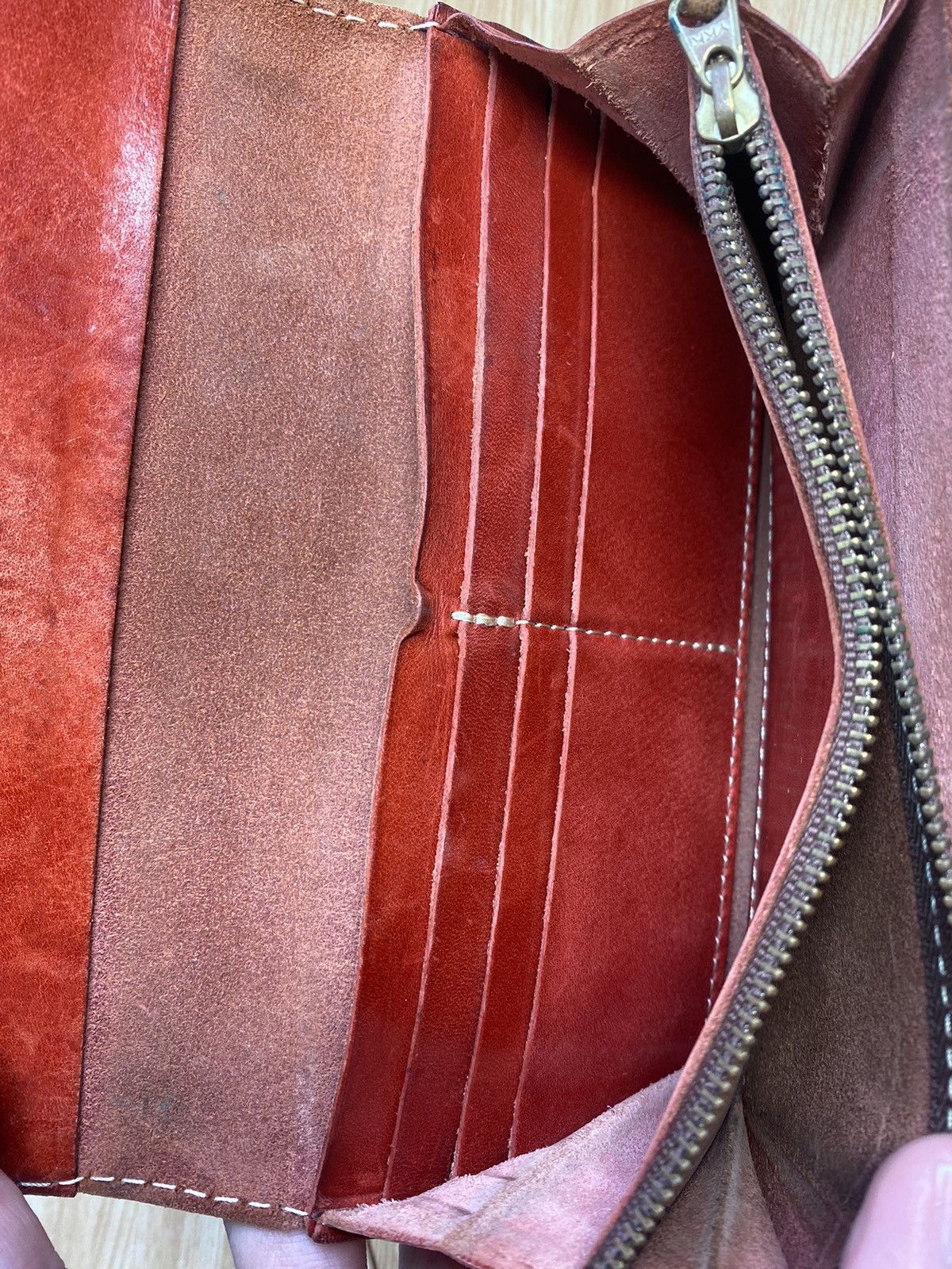 Genuine Leather × Japanese Brand Red Full Leather Long Wallet Size ONE SIZE - 8 Thumbnail