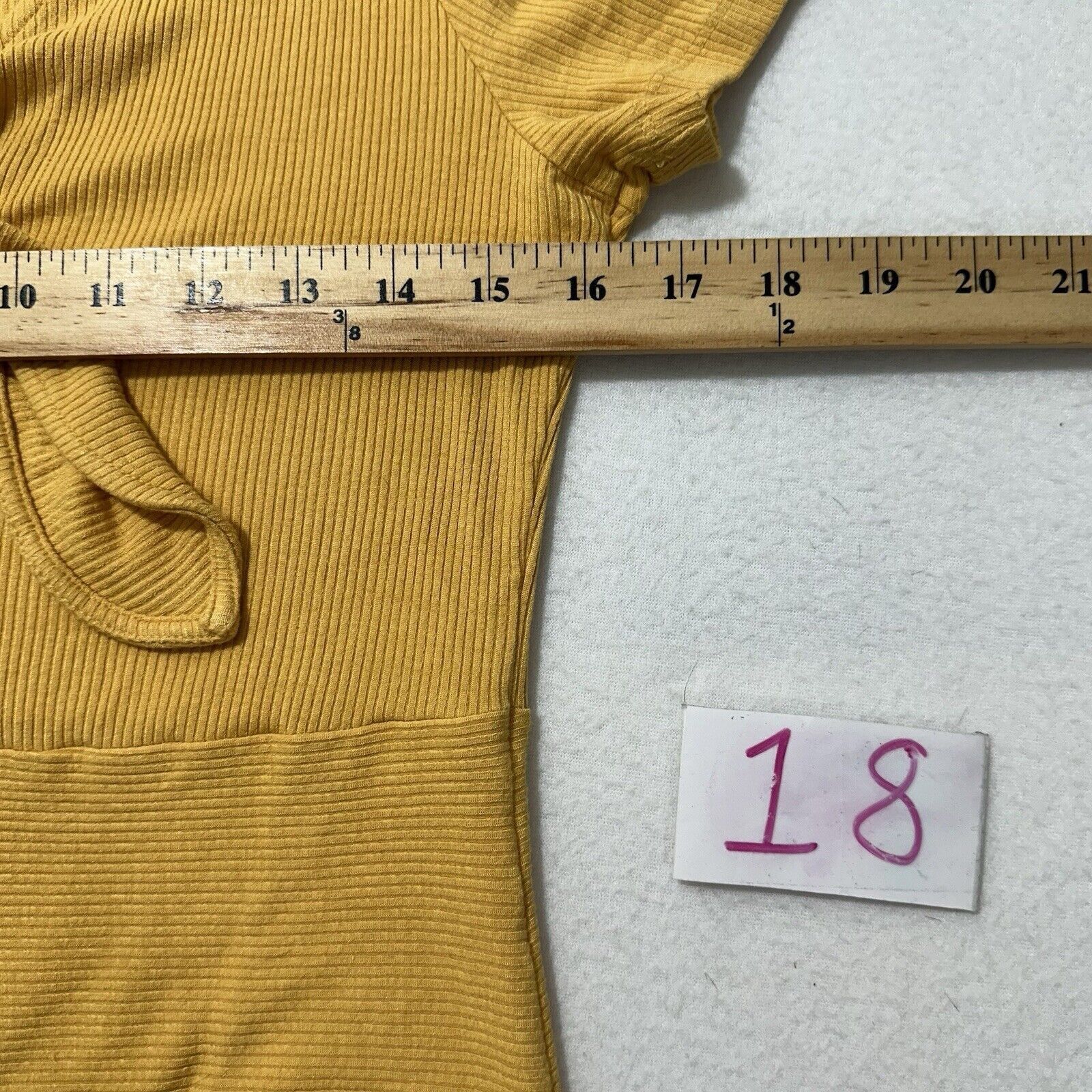 Other Pleione Small Yellow V-Neck Tie Front Lightweight T Shirt Size S / US 4 / IT 40 - 8 Thumbnail