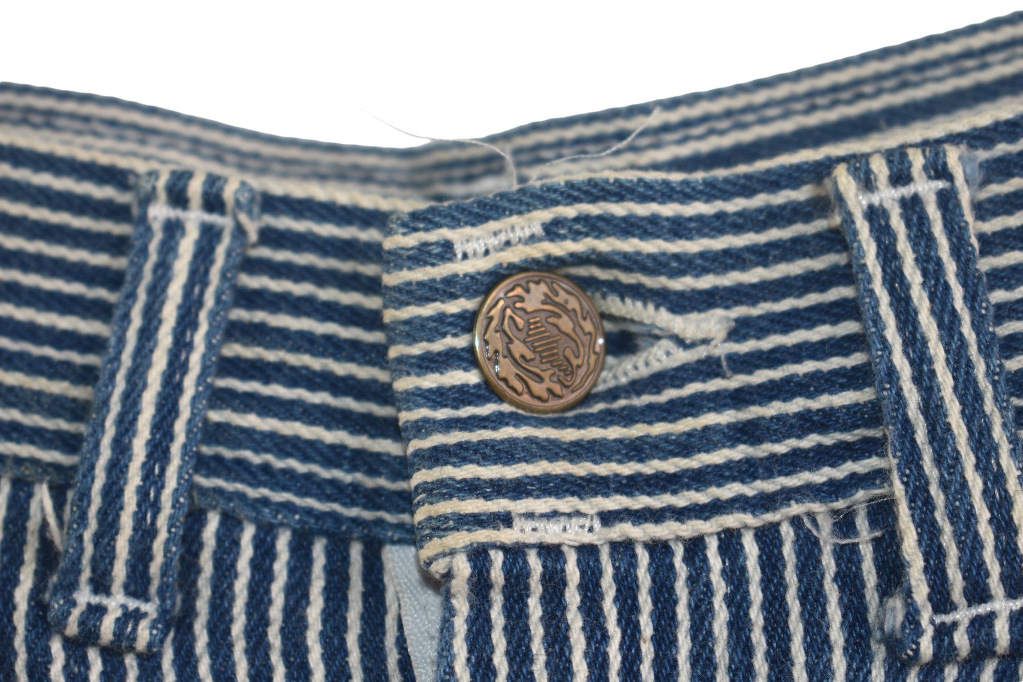 If Six Was Nine × Japanese Brand × Vintage Wide Leg 🔥 Star Ray Hickory Stripe Baggy Pants Size US 28 / EU 44 - 7 Thumbnail