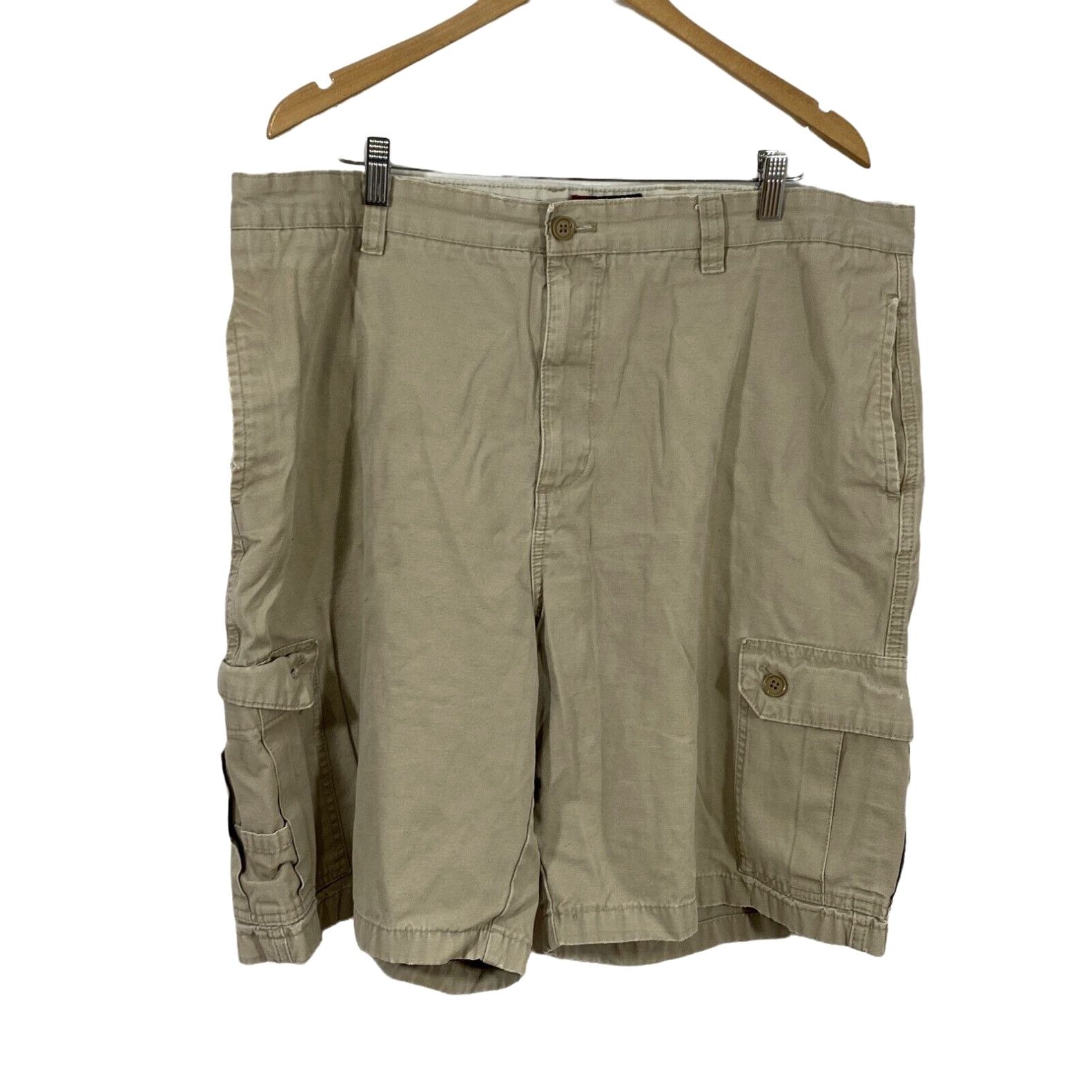 Chaps Chaps Mens Brown Cotton Regular Fit Button Flat Front Cargo Shorts Size 40 Grailed