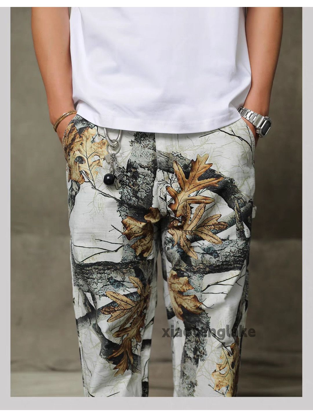Designer × Japanese Brand × Vintage Utility real tree camo full pattern skate hiphop cargo pants Size US 36 / EU 52 - 5 Thumbnail