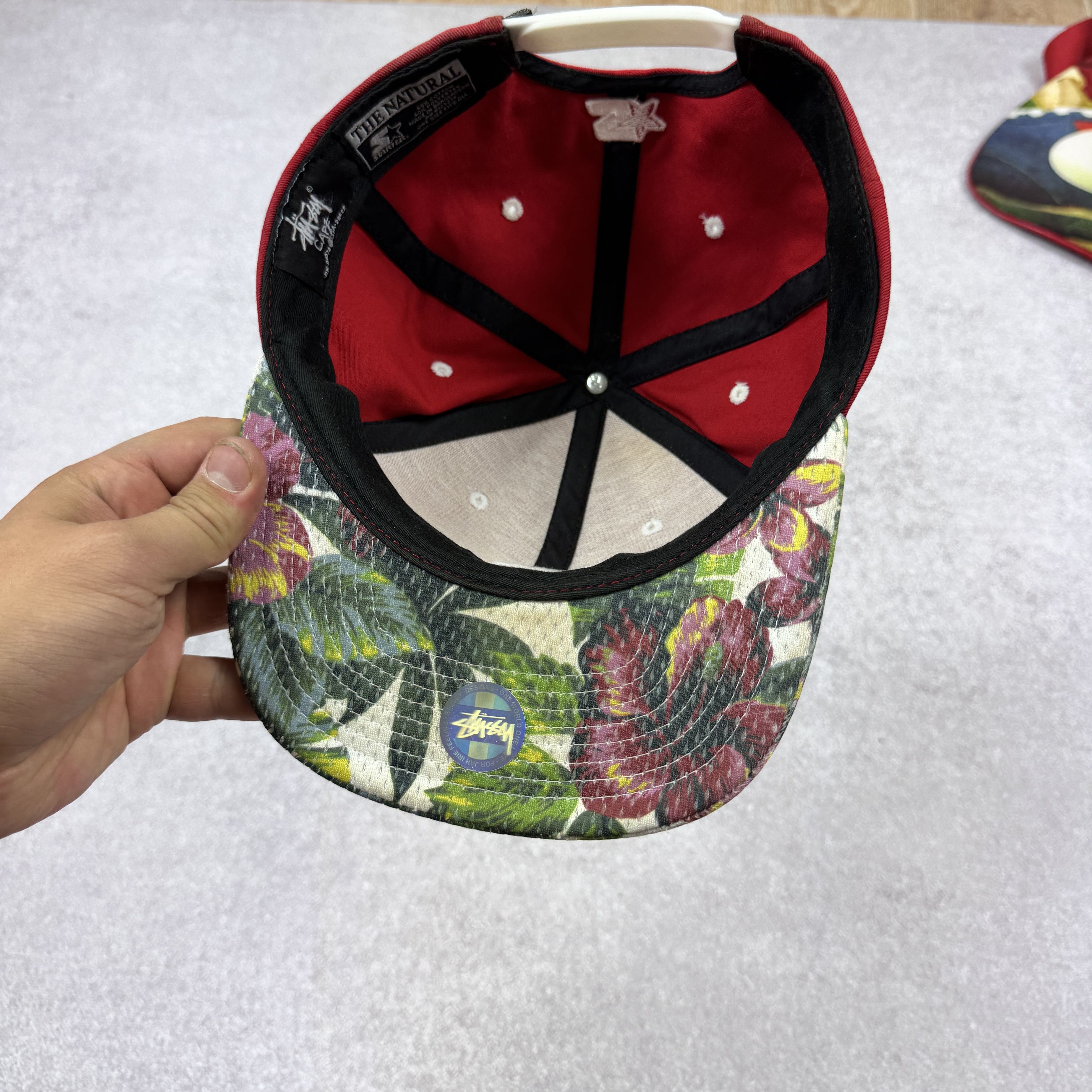 Stussy STUSSY x STARTER Natural Red Floral Capz Cap Snapback 00s Size ONE SIZE - 6 Thumbnail