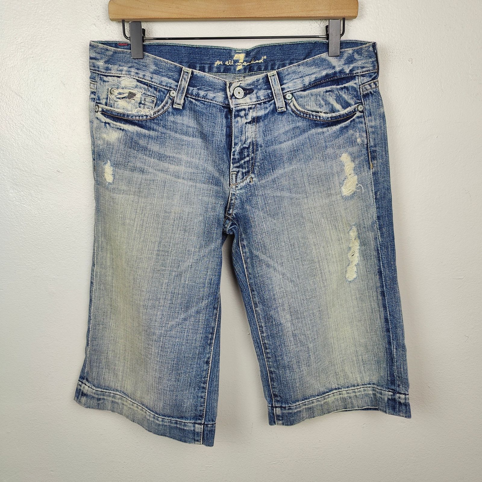 7 For All Mankind Vintage Y2K 7 For All Mankind Dojo Shorts Womens 29 Size 29" - 4 Thumbnail