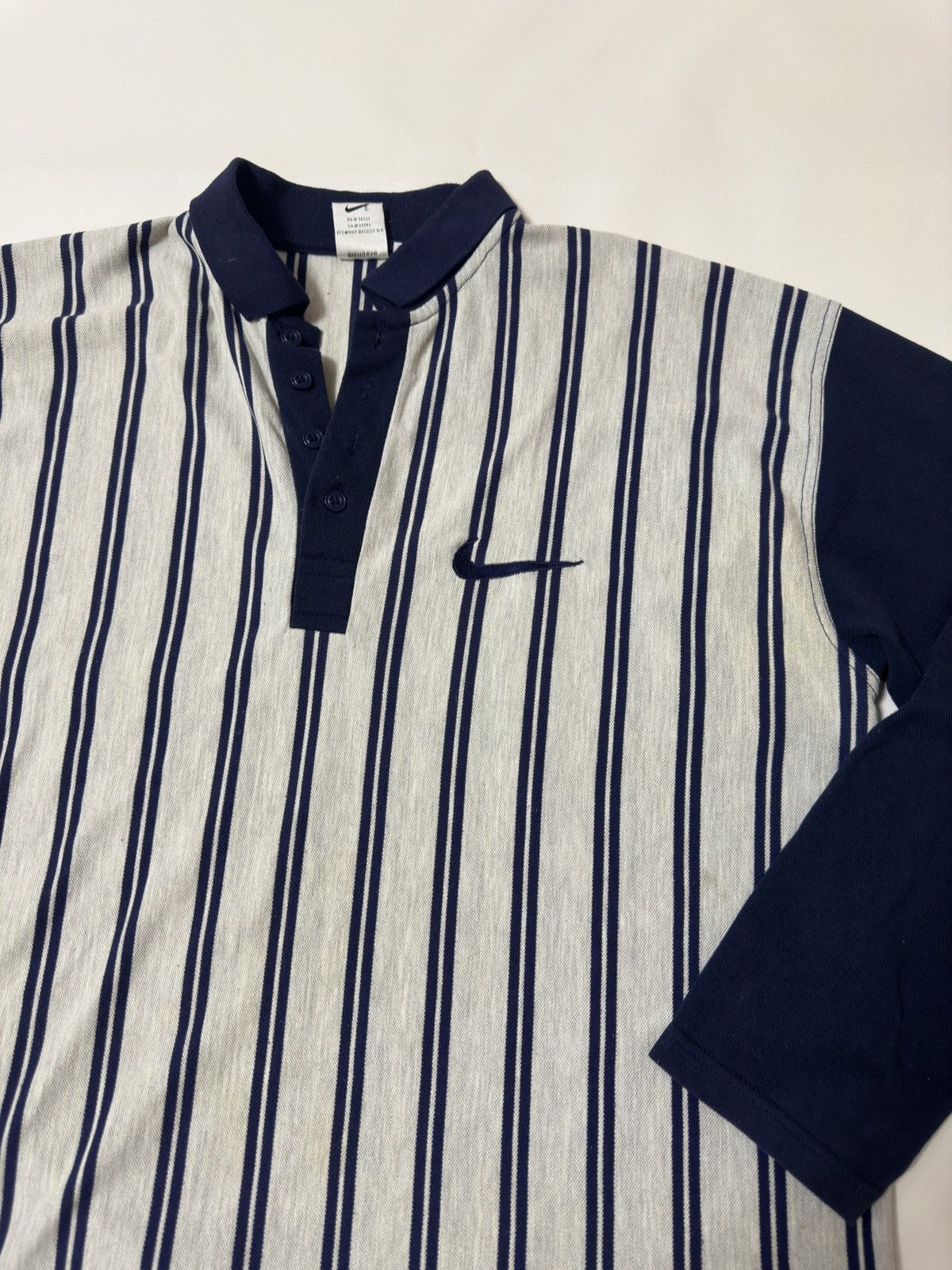 Nike × Vintage Vintage 90s Nike Rugby Polo Longsleeve Striped Y2K ACG Size US XXL / EU 58 / 5 - 2 Thumbnail