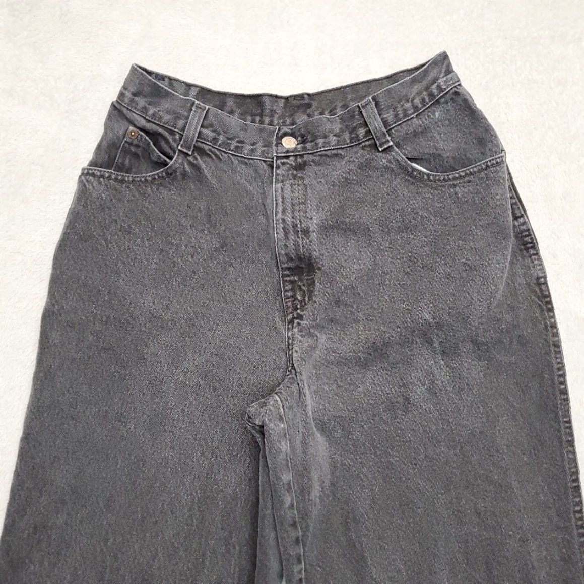 Vintage VINTAGE Gitano Jeans Womens 12 Black Faded Denim Mom High Rise Y2K Tapered Pants Jeans Size 34" / US 12 / IT 48 - 3 Thumbnail