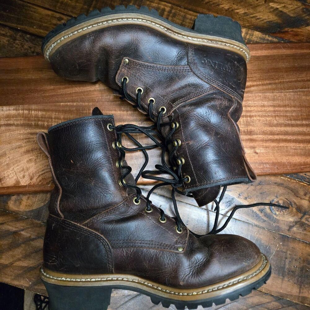 Carolina Herrera Carolina Elm Mens 8" SZ 9 Crazy Horse Leather Work Boot BB3 Size US 8 / EU 41 - 9 Thumbnail