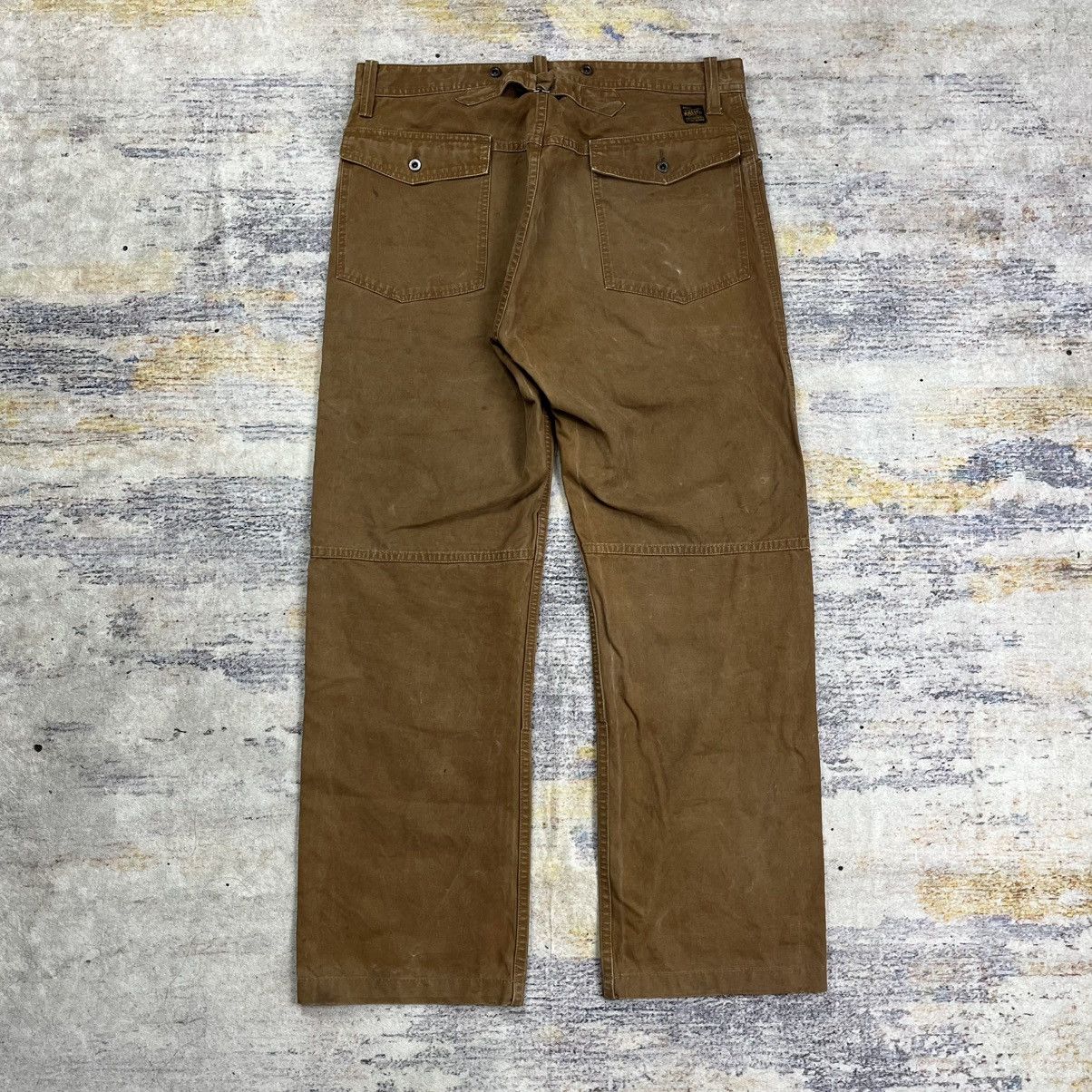 RRL Ralph Lauren Rrl Double Rl canvas double knee buckle back work pants Size US 34 / EU 50 - 2 Thumbnail