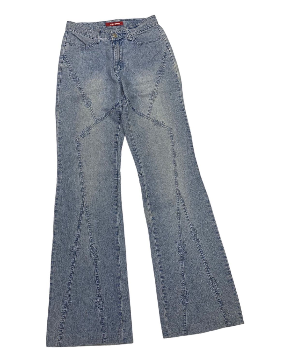 Hysteric Glamour FLARED🔥HYSTERIC OG STYLE HAGI PATCHWORK DENIM FLARE JEANS Size US 26 / EU 42 - 4 Thumbnail