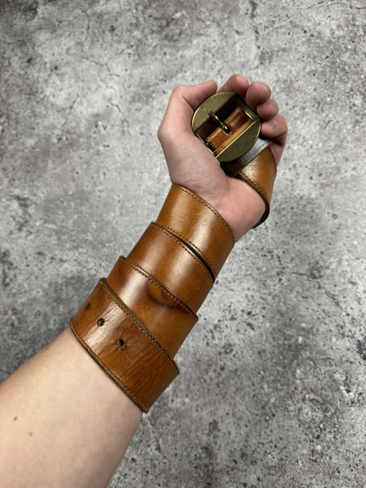 Japanese Brand Carol Christian Poel Style Avant Garde Brown Zip Belt Y2K Size ONE SIZE - 1 Thumbnail