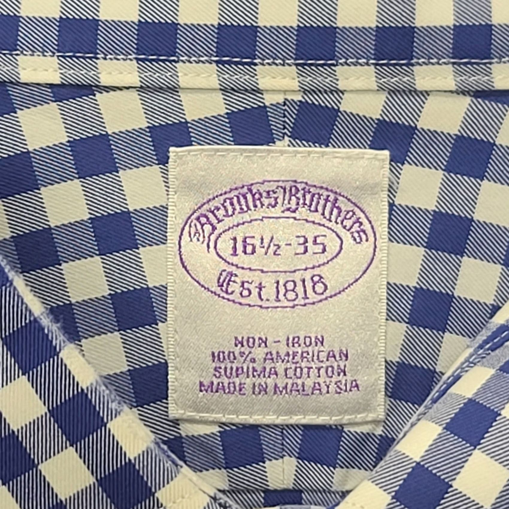 Brooks Brothers Brooks Brothers Shirt Mens 16 1/2-35 Classic Fit Long Sleeve Button-Up Collared Green Cotton Geometric Size US L / EU 52-54 / 3 - 2 Thumbnail