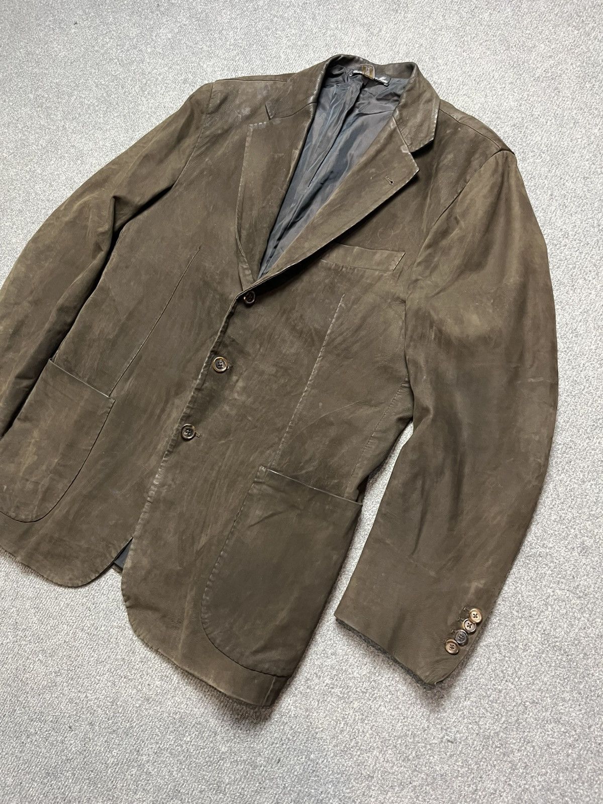 Designer Sartoria Chiaia suede blazer Size 44R - 3 Thumbnail