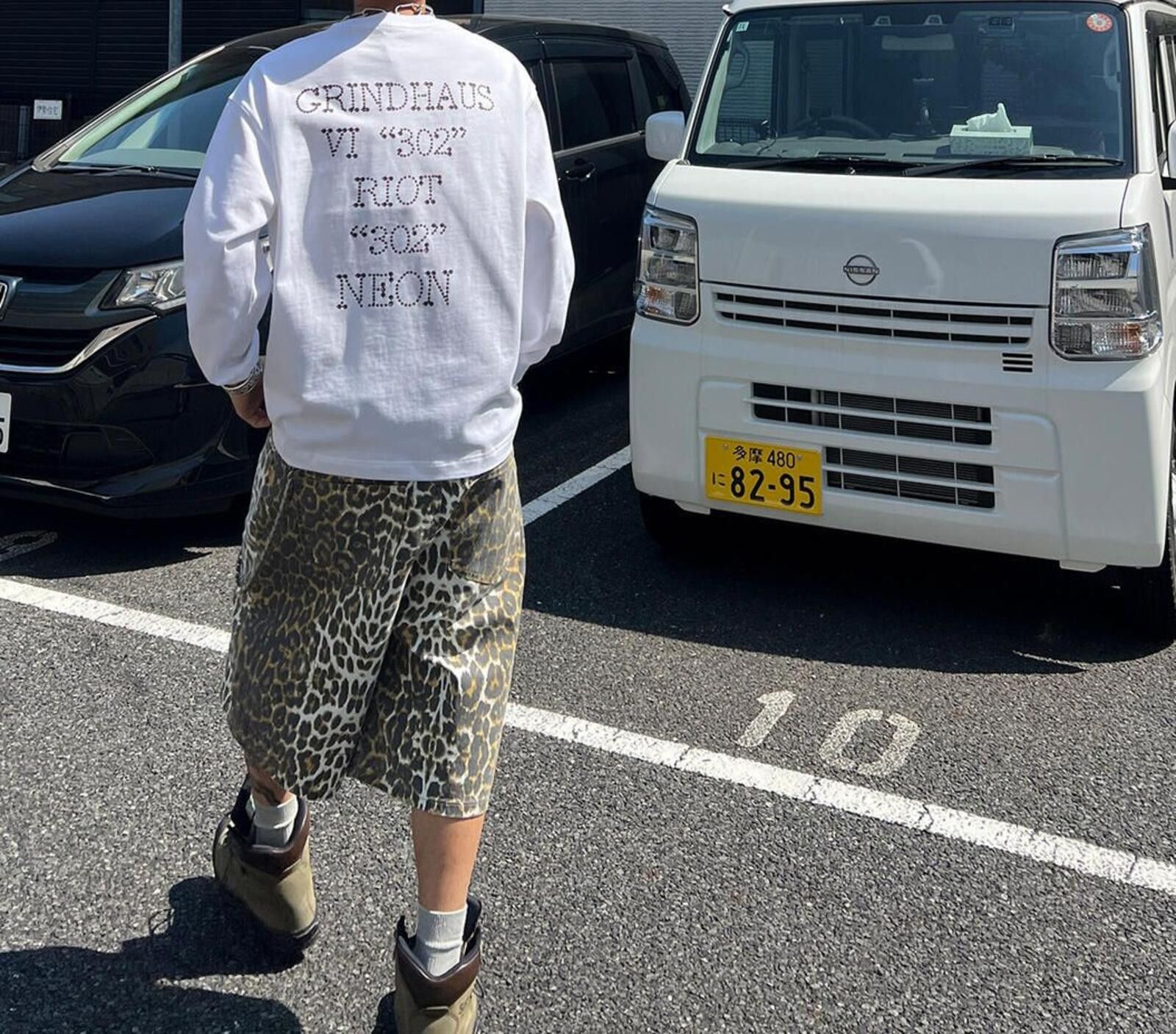 Other Leopard Print Cargo Wide Leg Loose Bermuda Jorts - Shorts Size US 32 / EU 48 - 4 Thumbnail