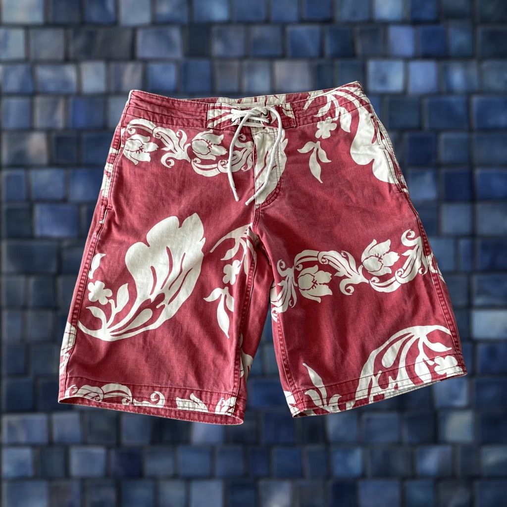 Vintage Denim & Supply Ralph Lauren Board Shorts Men 32 Floral Cotton Twill Swim Bermuda Beach 90s Surf Mens Size US 32 / EU 48 - 1 Thumbnail