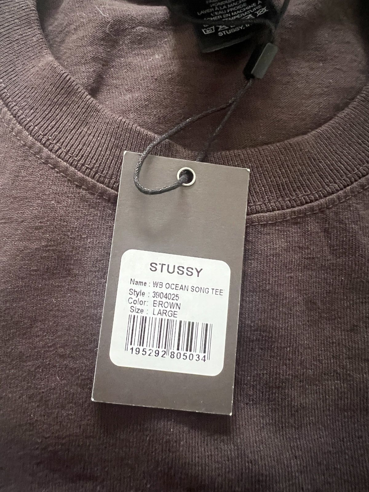 Stussy NEW Stussy x Wales Bonner Ocean Song Tee Brown *soap stain* Size US L / EU 52-54 / 3 - 3 Thumbnail