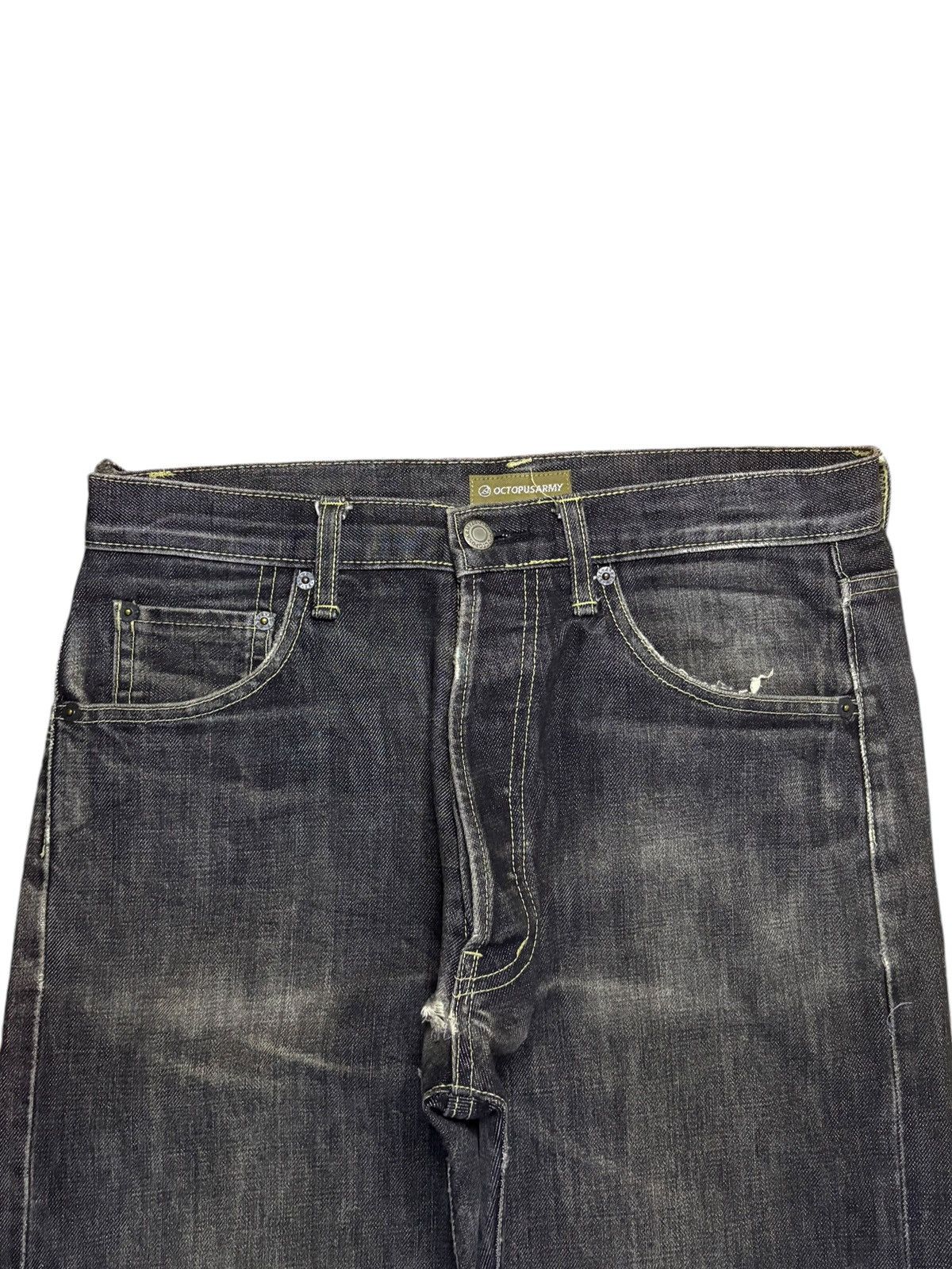 Japanese Brand Vintage Japanese Brand Rusty Wash Distressed Baggy Jeans Size US 31 - 4 Thumbnail