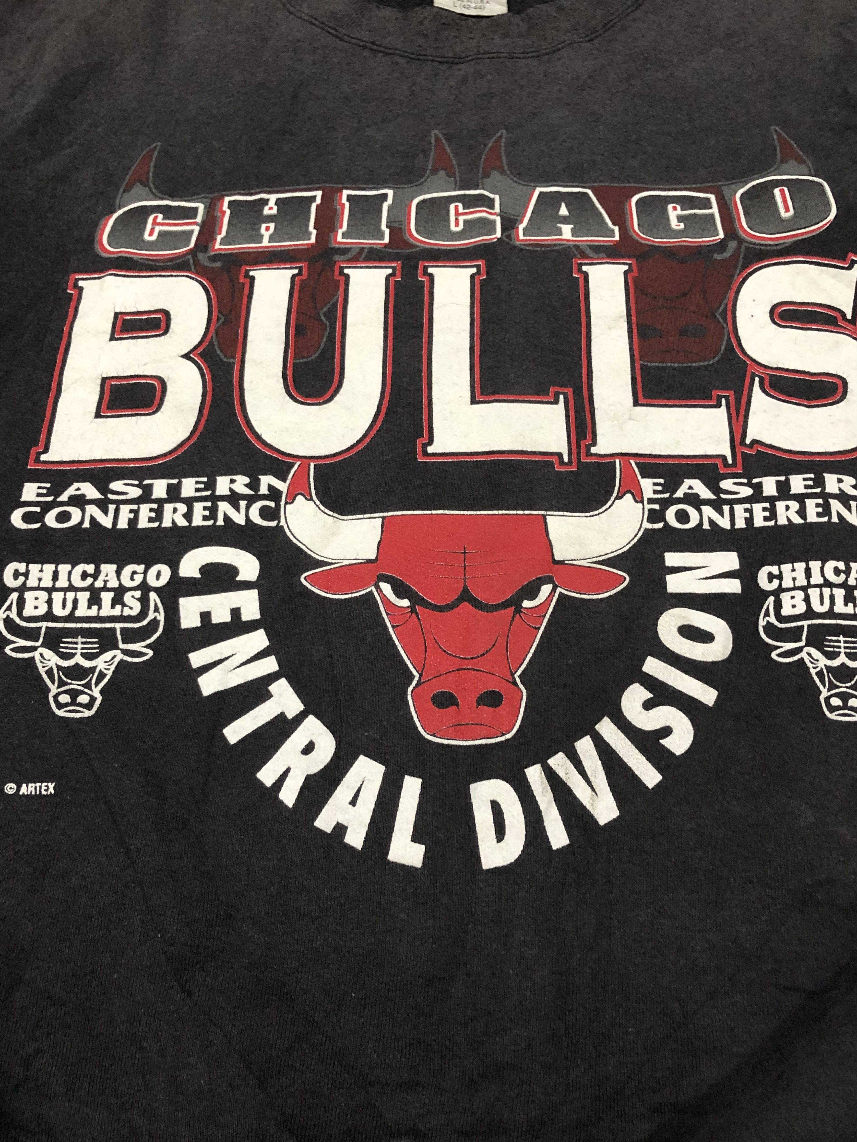 NBA × Vintage Vintage NBA Chicago Bulls By Oneita Power Sweats Size US L / EU 52-54 / 3 - 3 Thumbnail