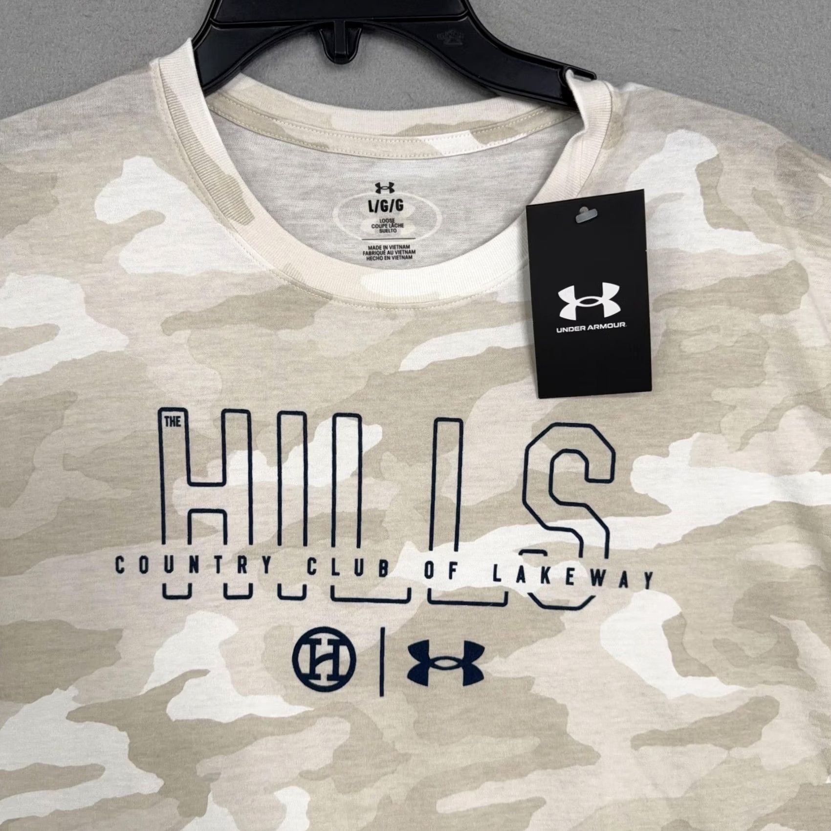 Under Armour Under Armour Shirt Mens Large Beige Camo The Hills Country Club Golf Lakeway NWT Size US L / EU 52-54 / 3 - 2 Thumbnail