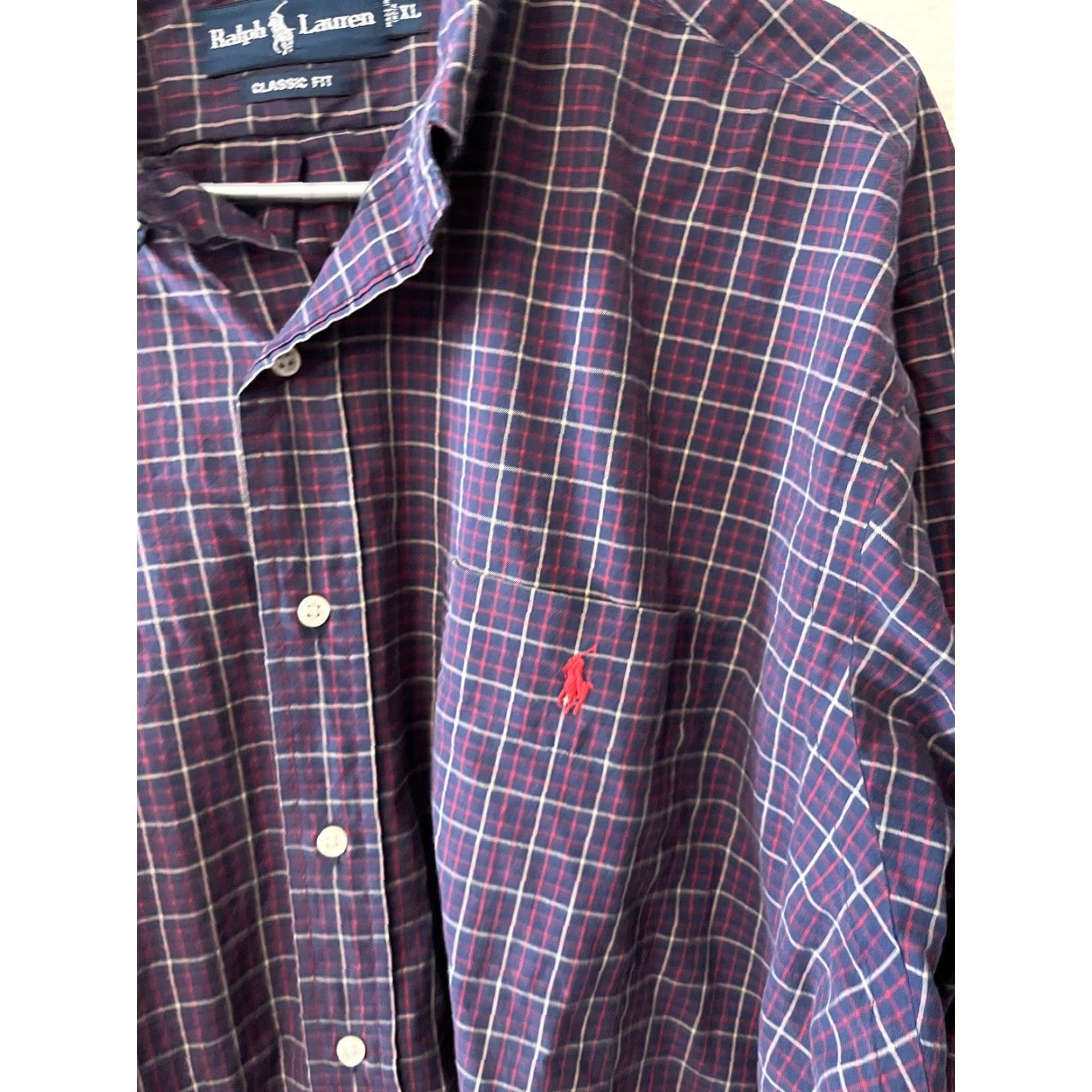 Ralph Lauren Ralph Lauren Men Classic Fit Button Navy Multicolor Plaid Shirt Size XXL Size US XXL / EU 58 / 5 - 4 Thumbnail