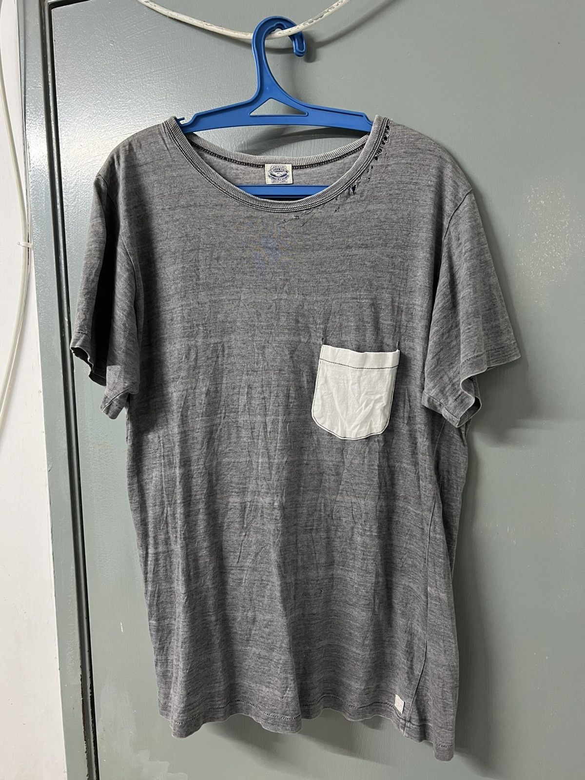 Vintage THRASHED FADED POCKET TEE ERD GRUNGE Size US M / EU 48-50 / 2 - 2 Thumbnail