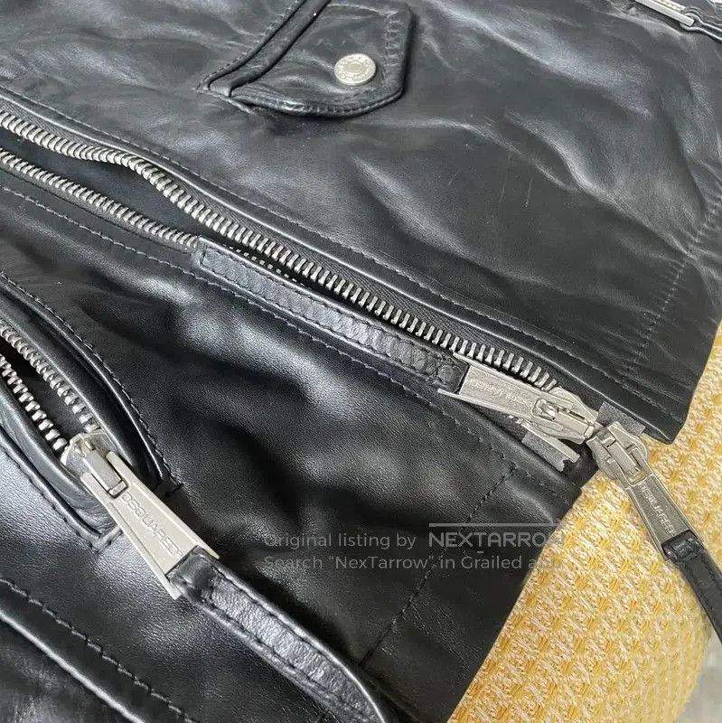 Other DSQUARED2 Black Leather Men's Jacket L Size . Size US L / EU 52-54 / 3 - 4 Thumbnail