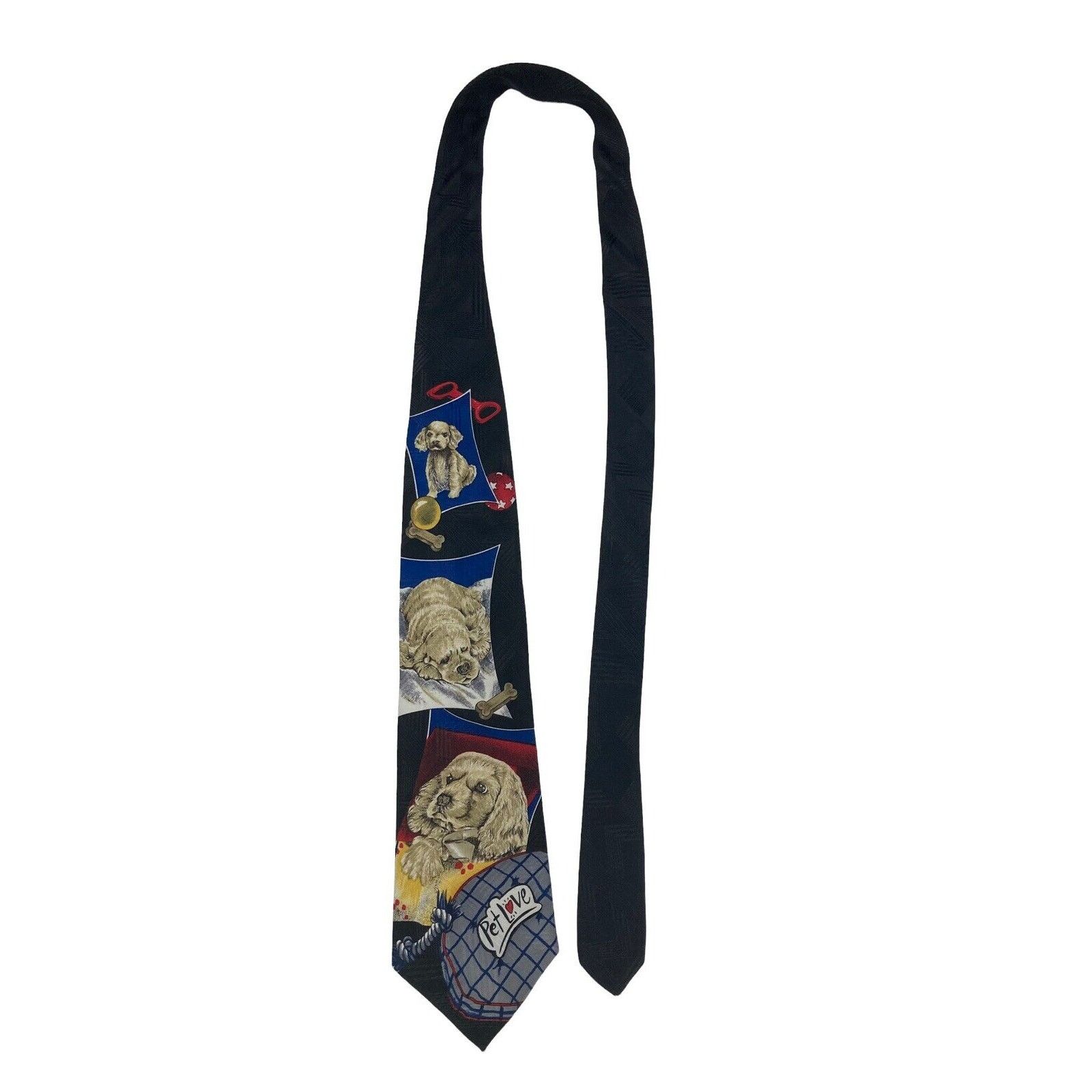 Vintage Hallmark Pet Love Cocker Spaniel Puppy Vintage Necktie Size ONE SIZE - 2 Thumbnail