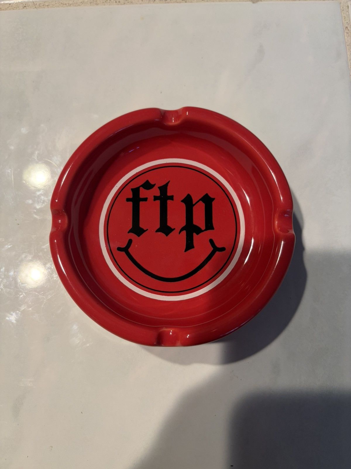 Fuck The Population FTP Fuck The Population Ashtray Red Ceramic Smiley Logo Size ONE SIZE - 2 Thumbnail