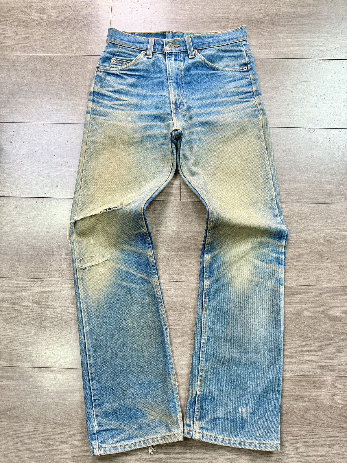 Levi's Levis 517 90s orange Single r label Very rare Size US 30 / EU 46 - 2 Thumbnail