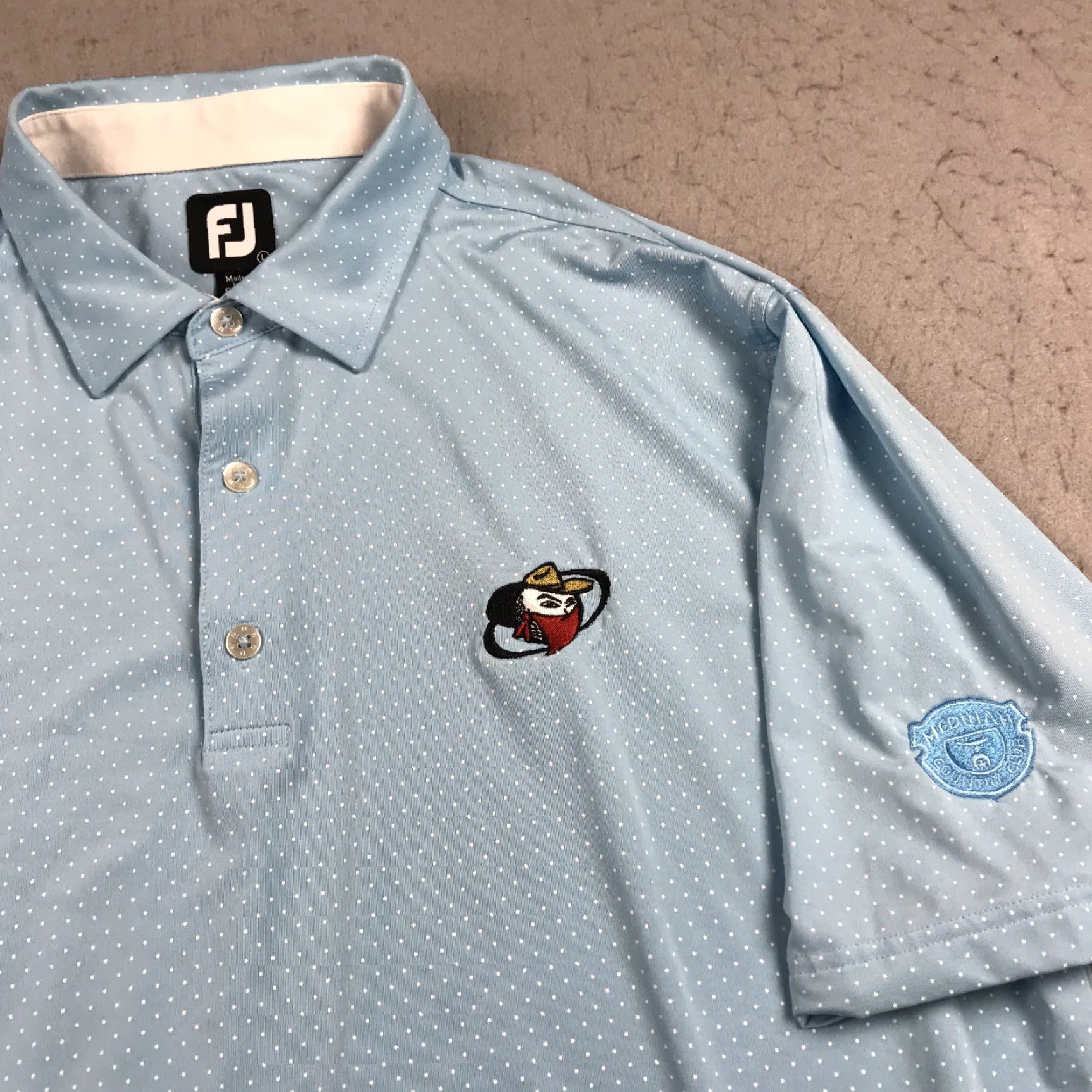 Footjoy FootJoy Polo Shirt Mens L Blue Polka Dot Golf Shirt Polo Shirt Nike Size US L / EU 52-54 / 3 - 3 Thumbnail