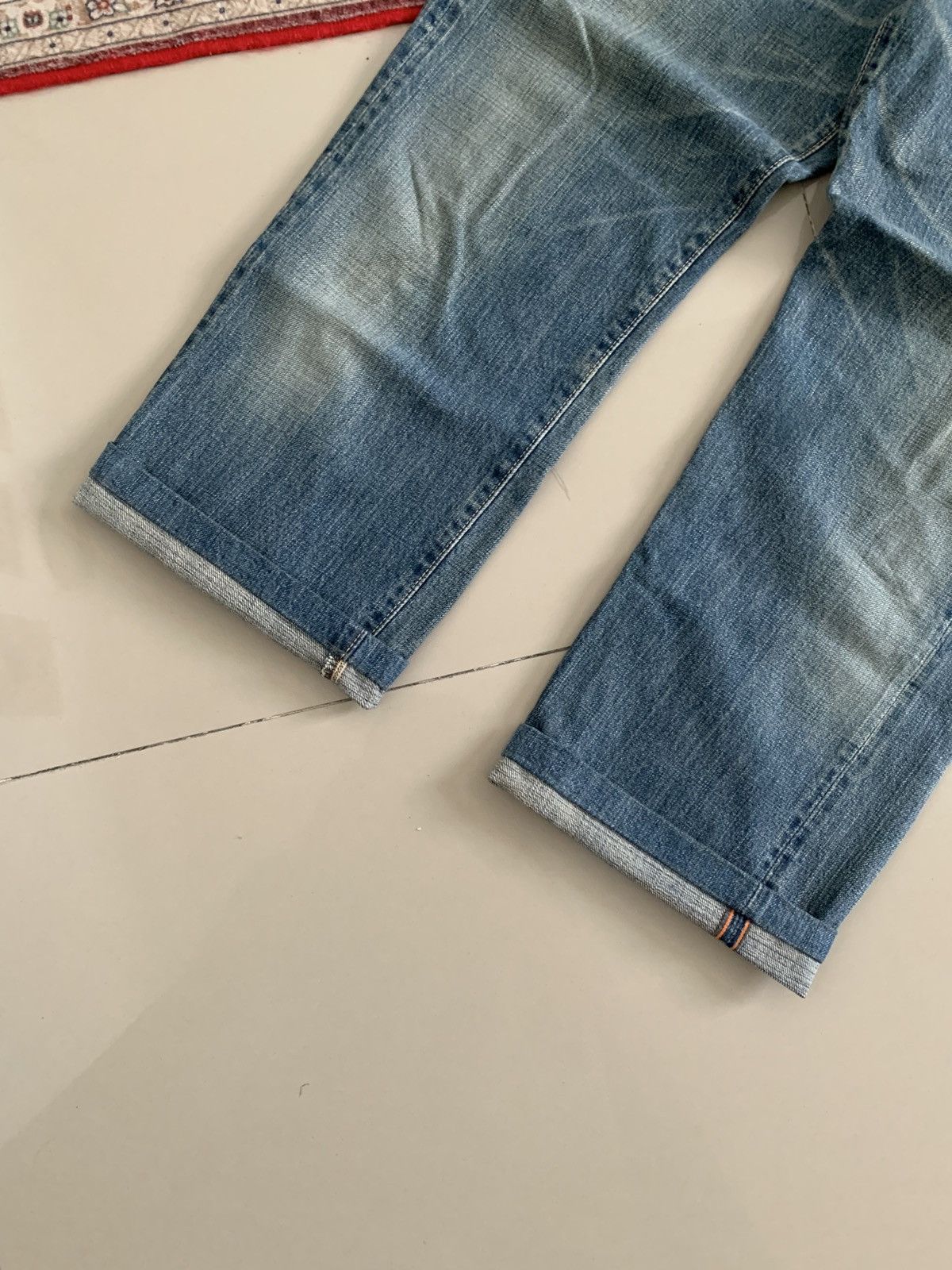 OMNIGOD Omnigod Orangeline Selvedge Faded Denim Size US 30 / EU 46 - 2 Thumbnail
