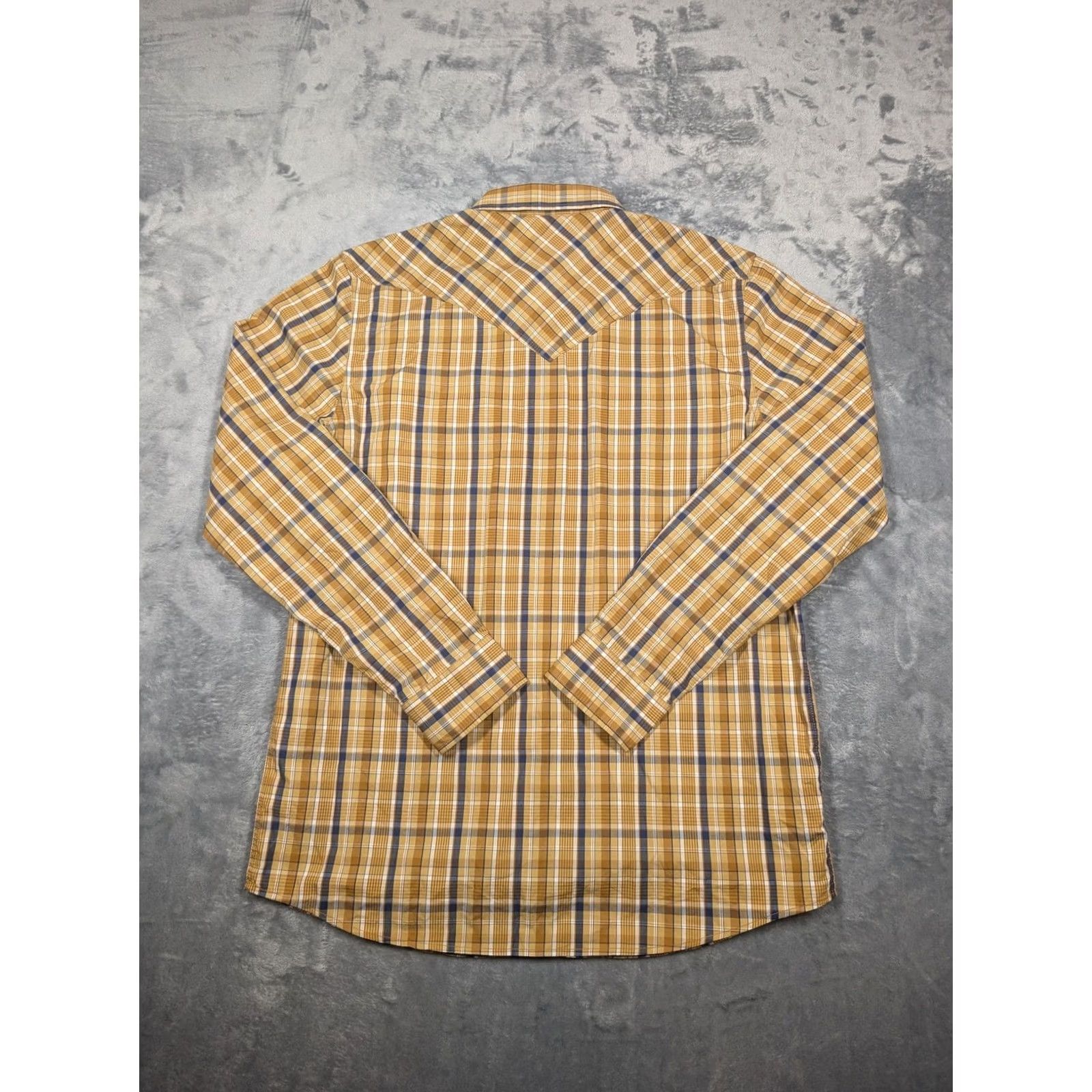 Cody James Cody James Shirt Mens Medium Yellow Plaid Long Sleeve Western Snap Front Cotton Size US M / EU 48-50 / 2 - 7 Thumbnail