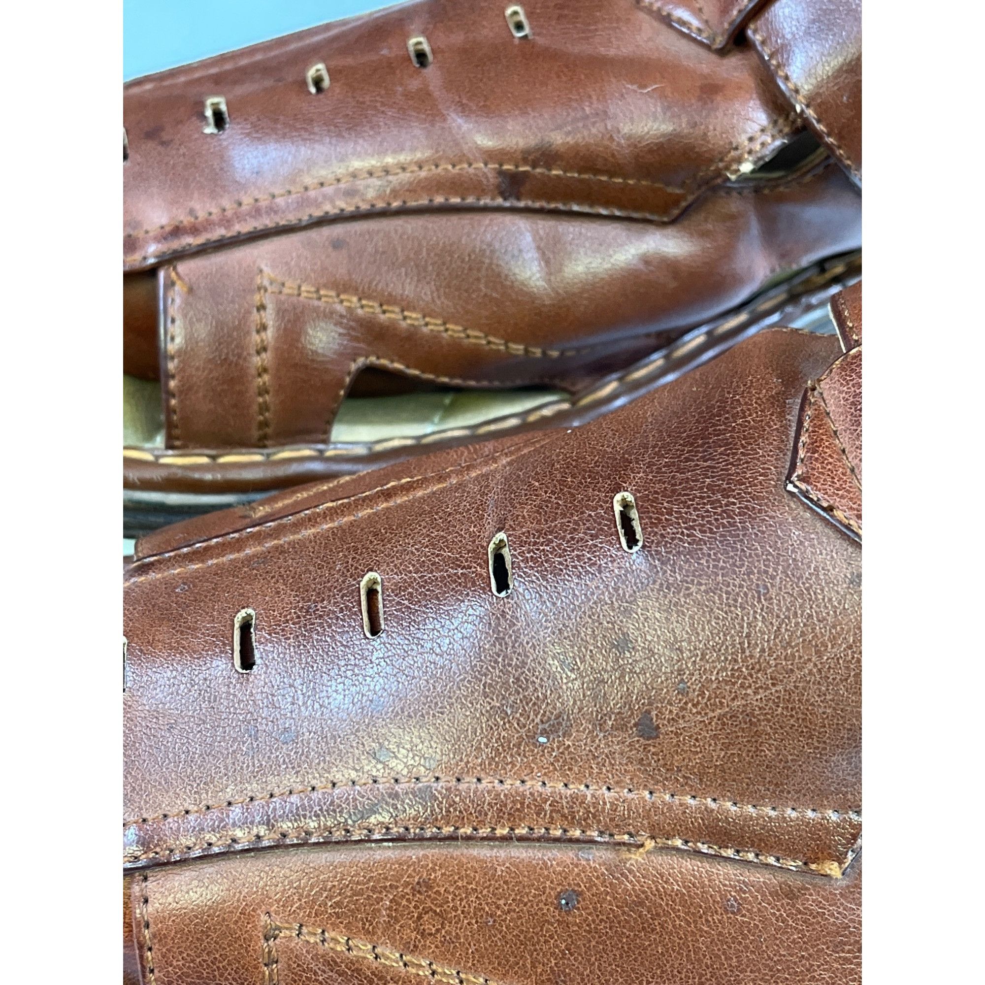Other Carlo Pradi Mens Browns Leather Sandals Size 11M SKU 6369 Size US 11 / EU 44 - 9 Thumbnail