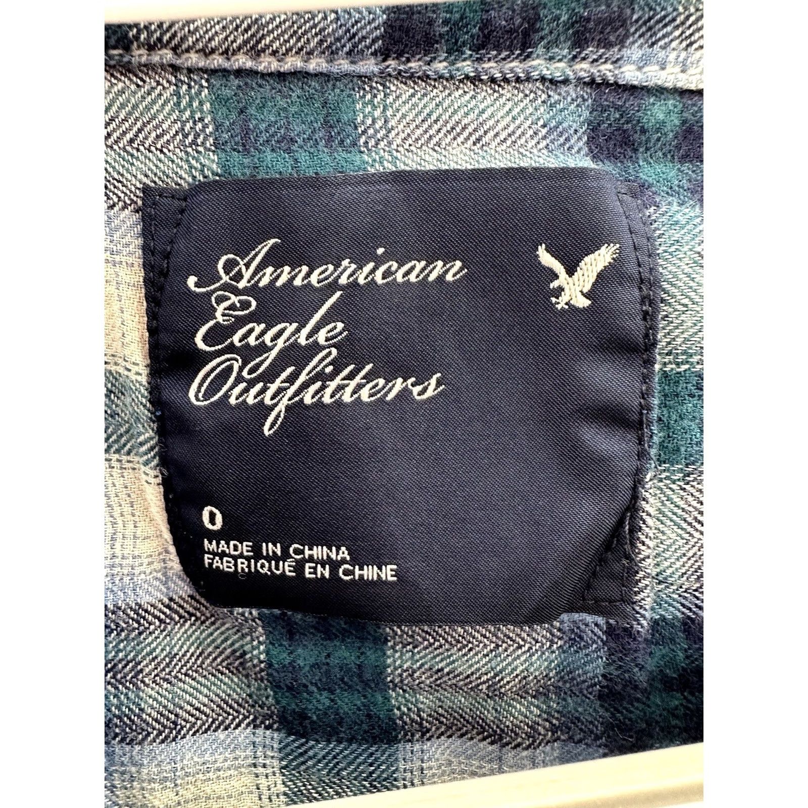 American Eagle Outfitters American Eagle Womens Blue Plaid Long Sleeve Henley Shirt Size 0 Size XS / US 0-2 / IT 36-38 - 6 Thumbnail