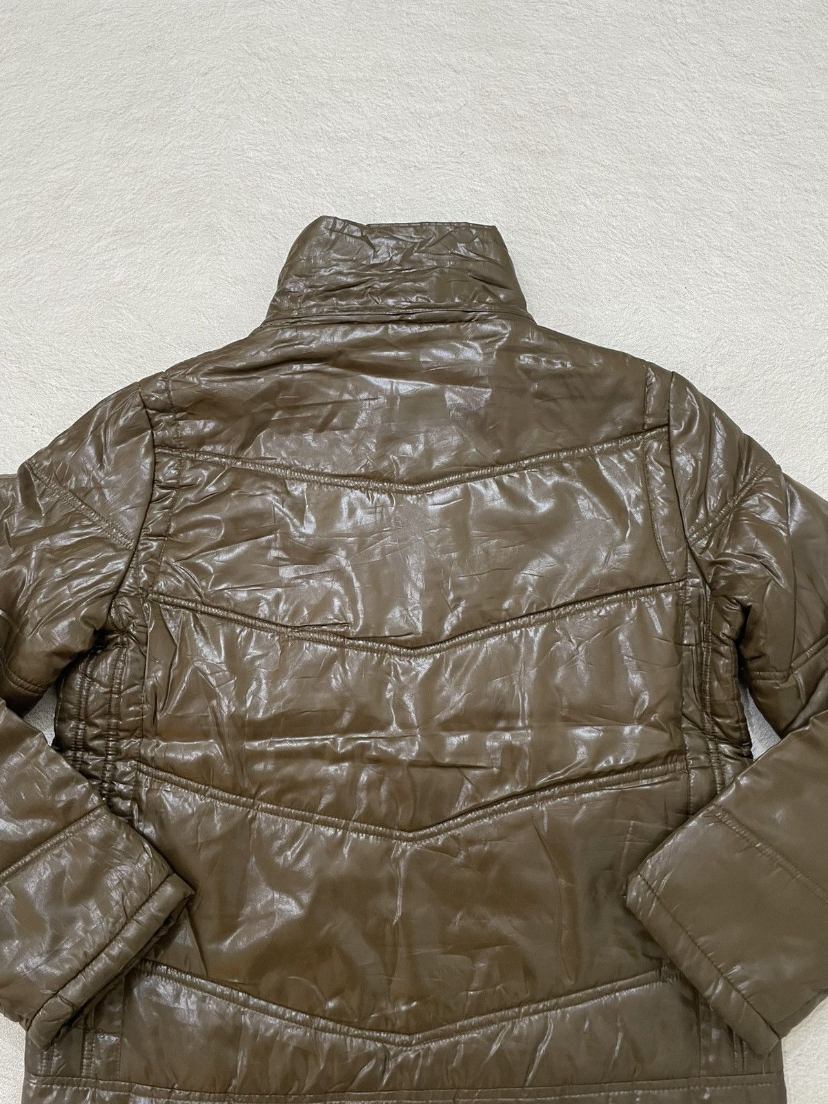 14th Addiction 2000s Japanese Brown Faux Leather Puffer Jacket Fur Hood Y2K Size US M / EU 48-50 / 2 - 11 Thumbnail