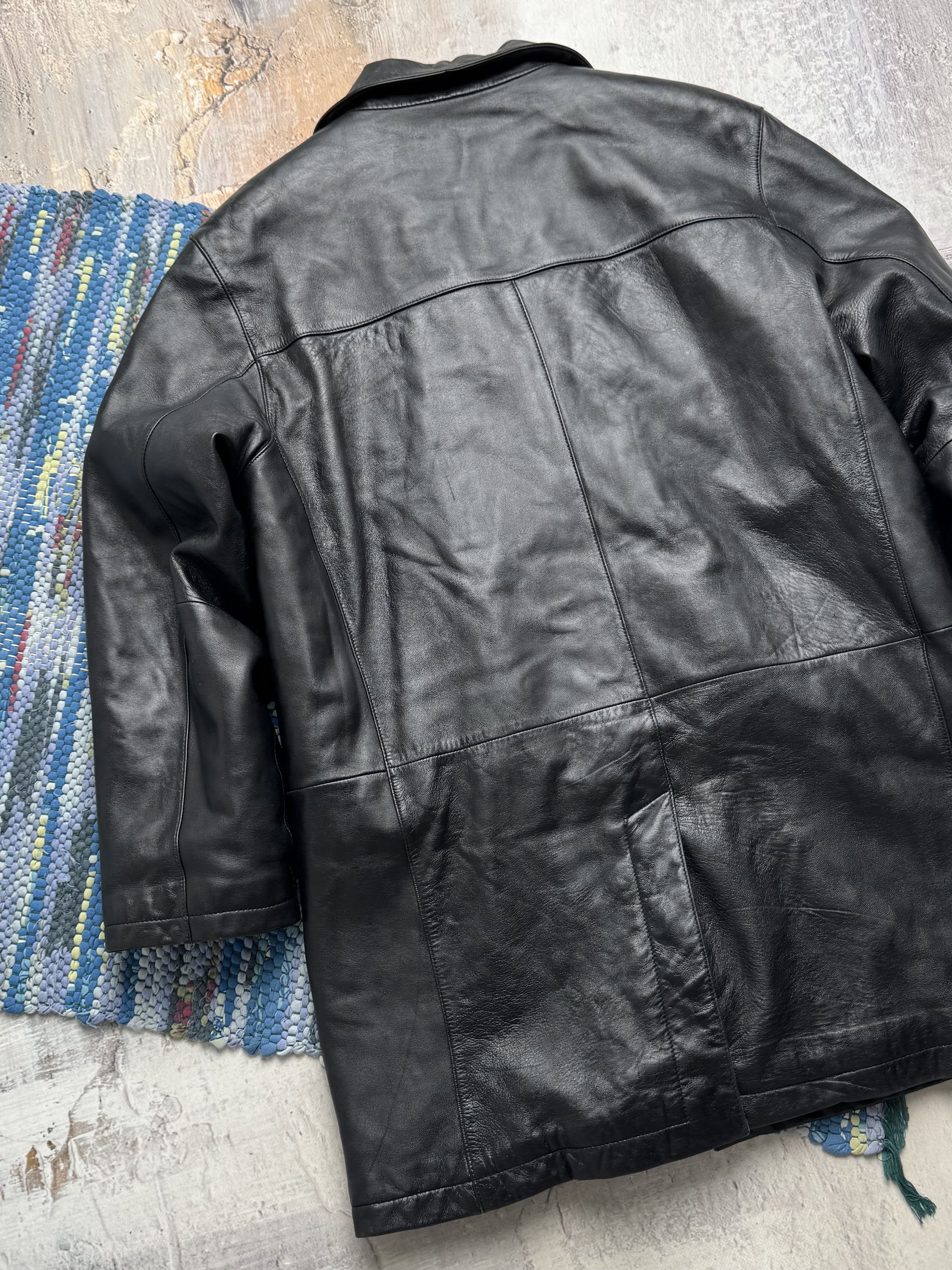 Vintage Vintage Heavy Leather Coat A6(V1)D15 Size US M / EU 48-50 / 2 - 8 Thumbnail